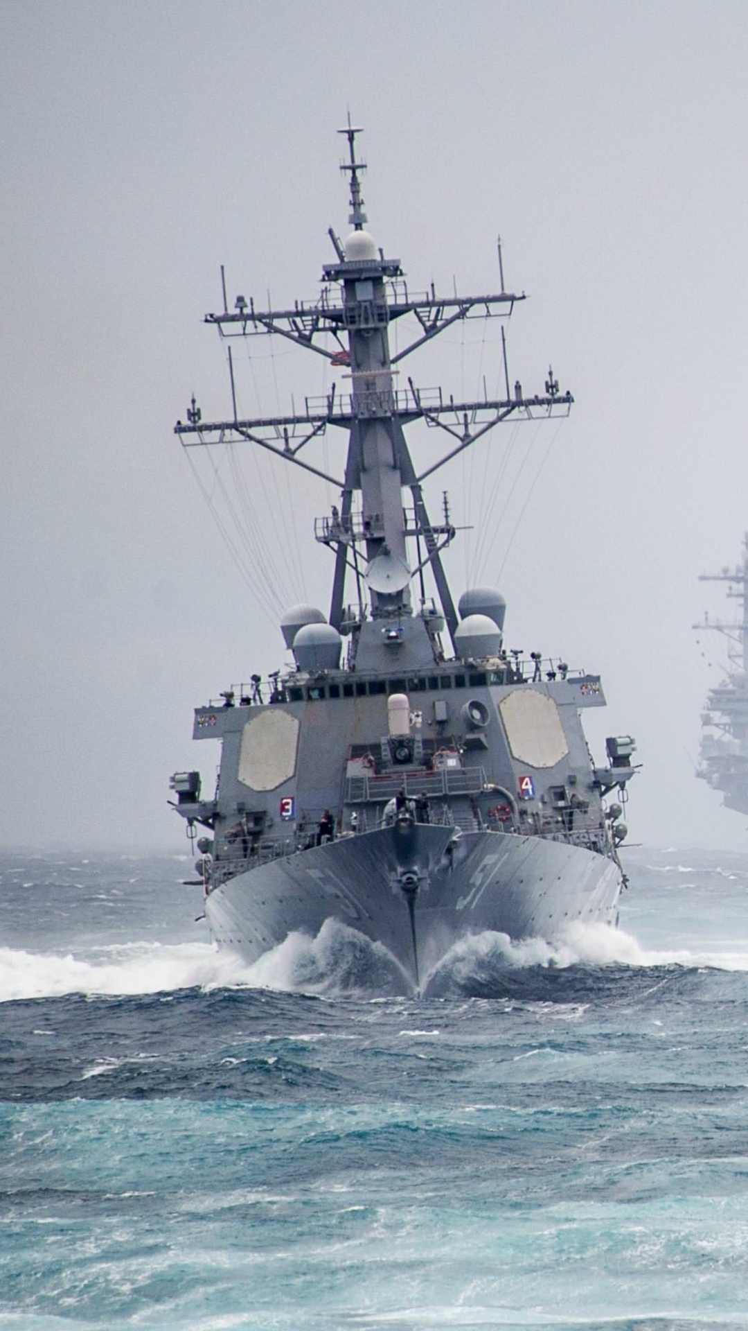 USS George HW Bush, Grupo de Ataque de Portaaviones, la Marina de Estados Unidos, Portaaviones, Destructora. Wallpaper in 1080x1920 Resolution