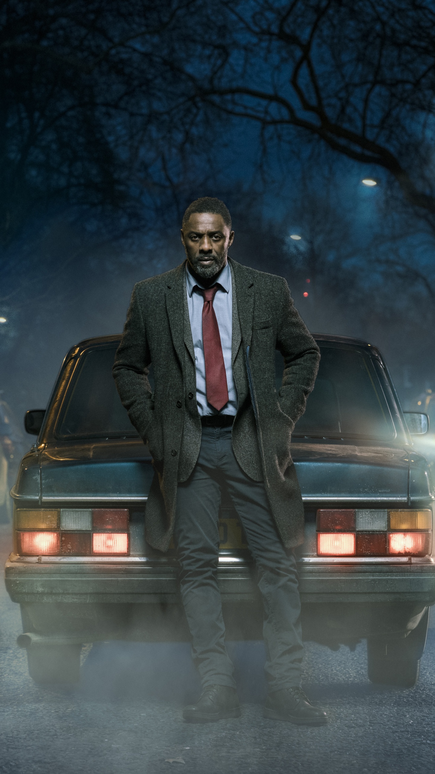 伊德里斯·厄尔巴（Idris Elba）, 午夜, 气氛, 数字合成, 电视 壁纸 1440x2560 允许