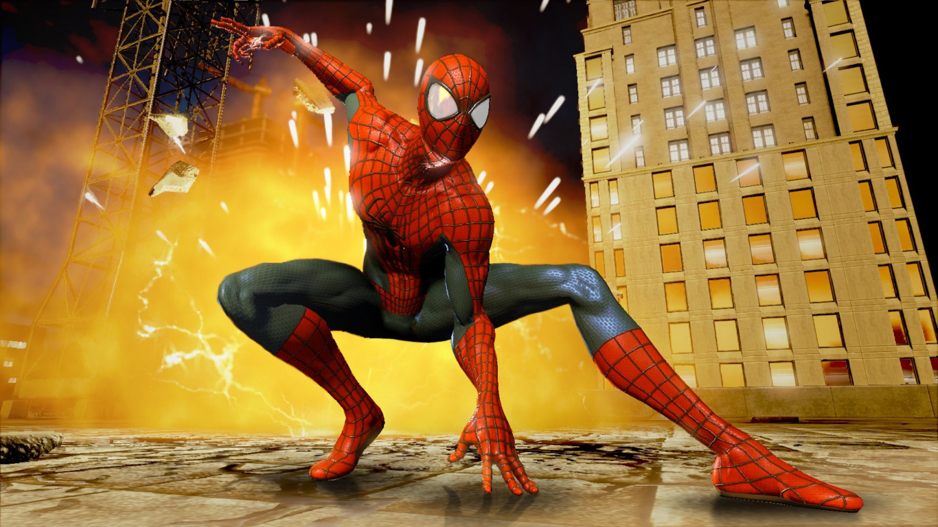 The Amazing Spider-Man 2, Spider-man, Choc, The Amazing Spider-Man, Spider-Man Des Jeux Vidéo. Wallpaper in 1366x768 Resolution
