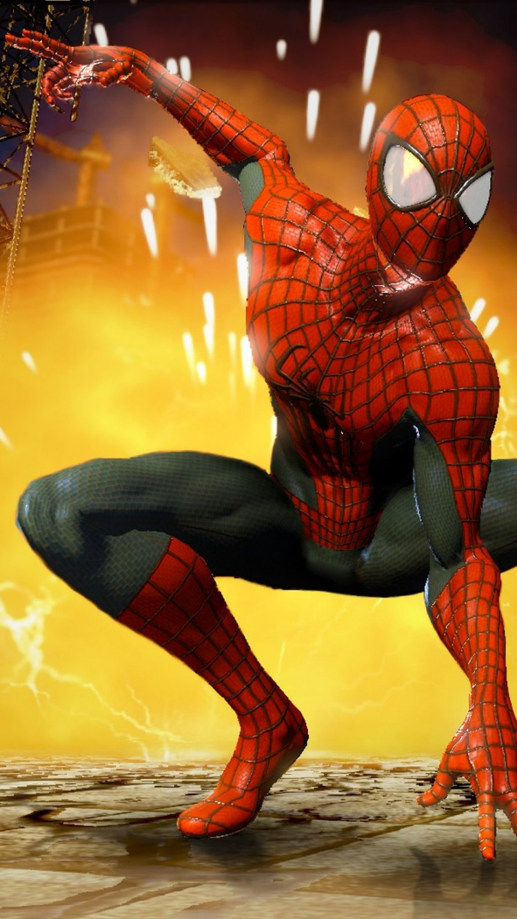 The Amazing Spider-Man 2, Spider-man, Choc, The Amazing Spider-Man, Spider-Man Des Jeux Vidéo. Wallpaper in 750x1334 Resolution