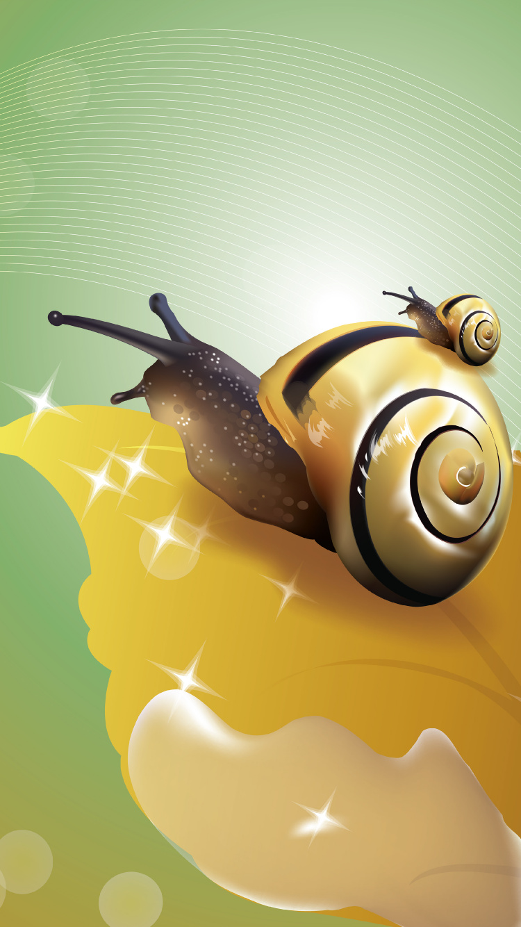 Ilustración Floral Verde y Amarillo. Wallpaper in 750x1334 Resolution