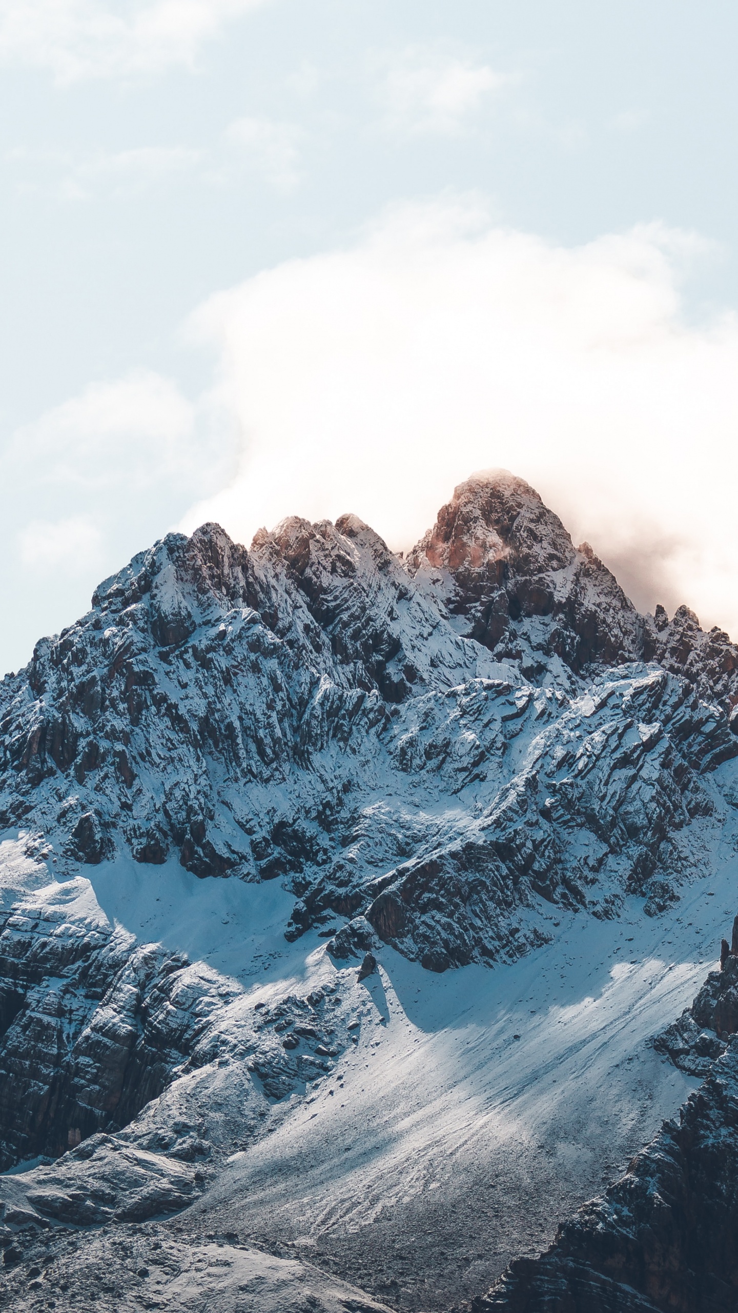 Mountain, Mountain Range, Mountainous Landforms, Ridge, Glacial Landform. Wallpaper in 1440x2560 Resolution