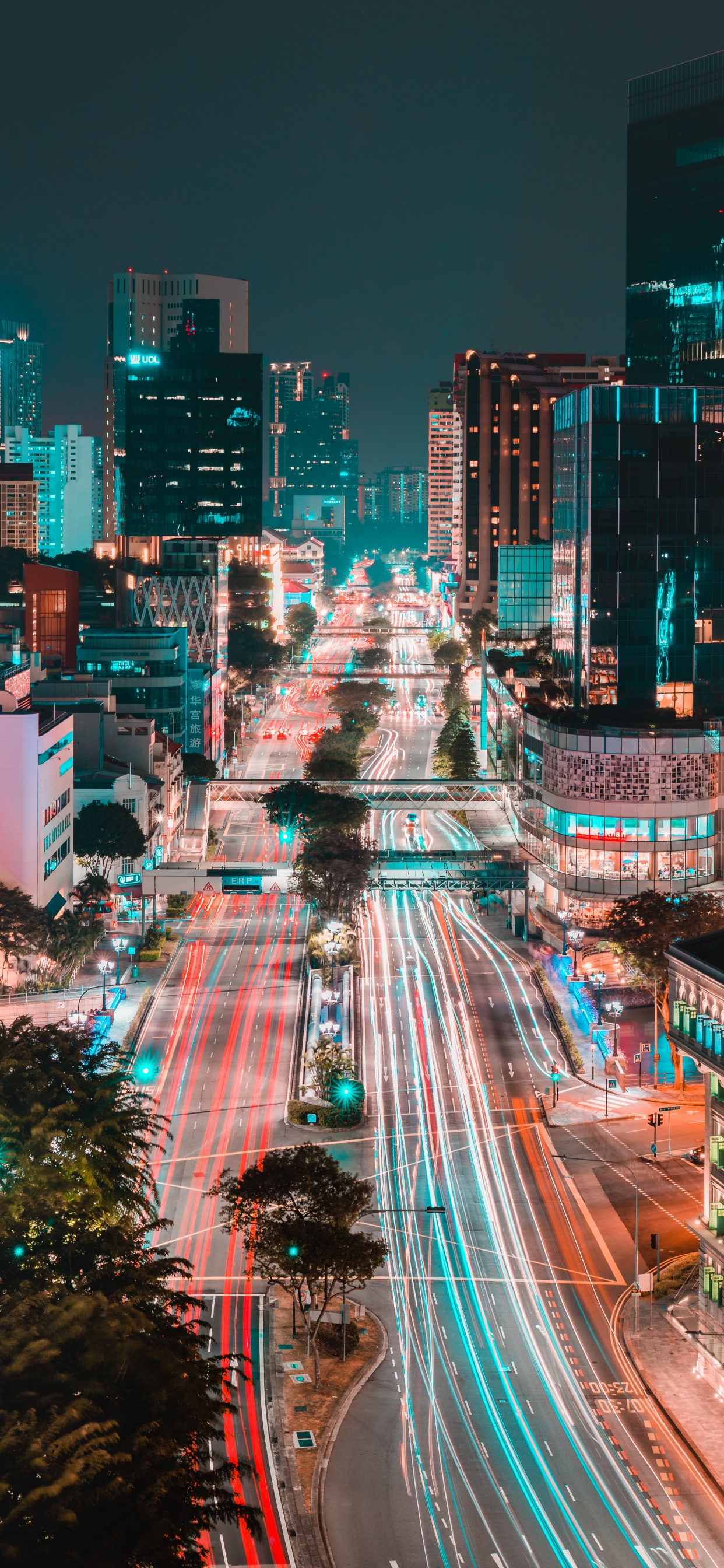 City Buildings During Night Time. Wallpaper in 1242x2688 Resolution