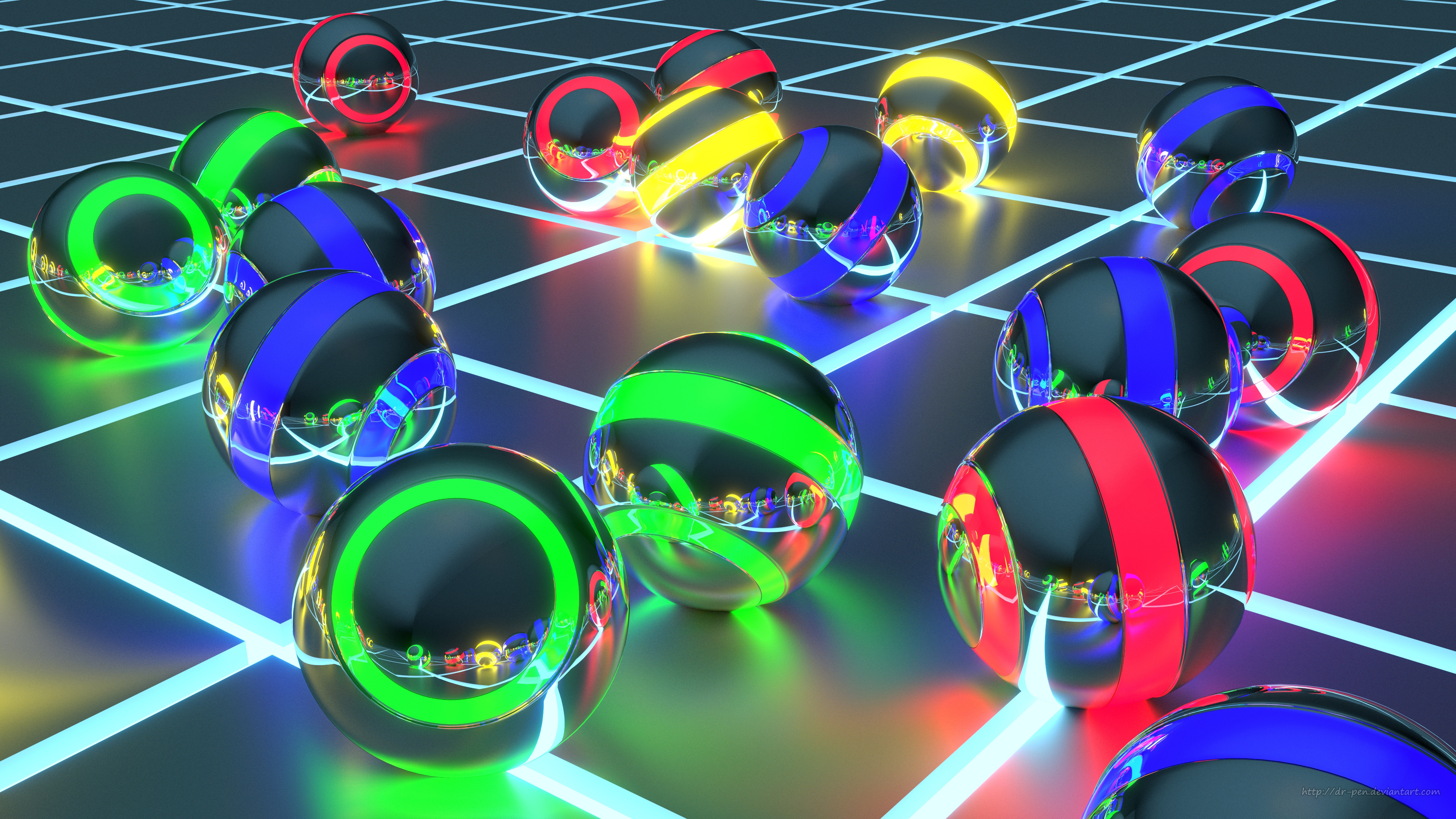Green Red and Blue Ball. Wallpaper in 3840x2160 Resolution