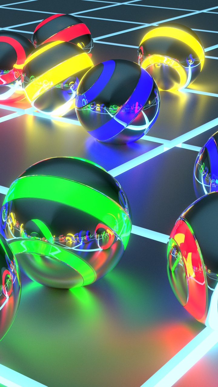 Green Red and Blue Ball. Wallpaper in 720x1280 Resolution