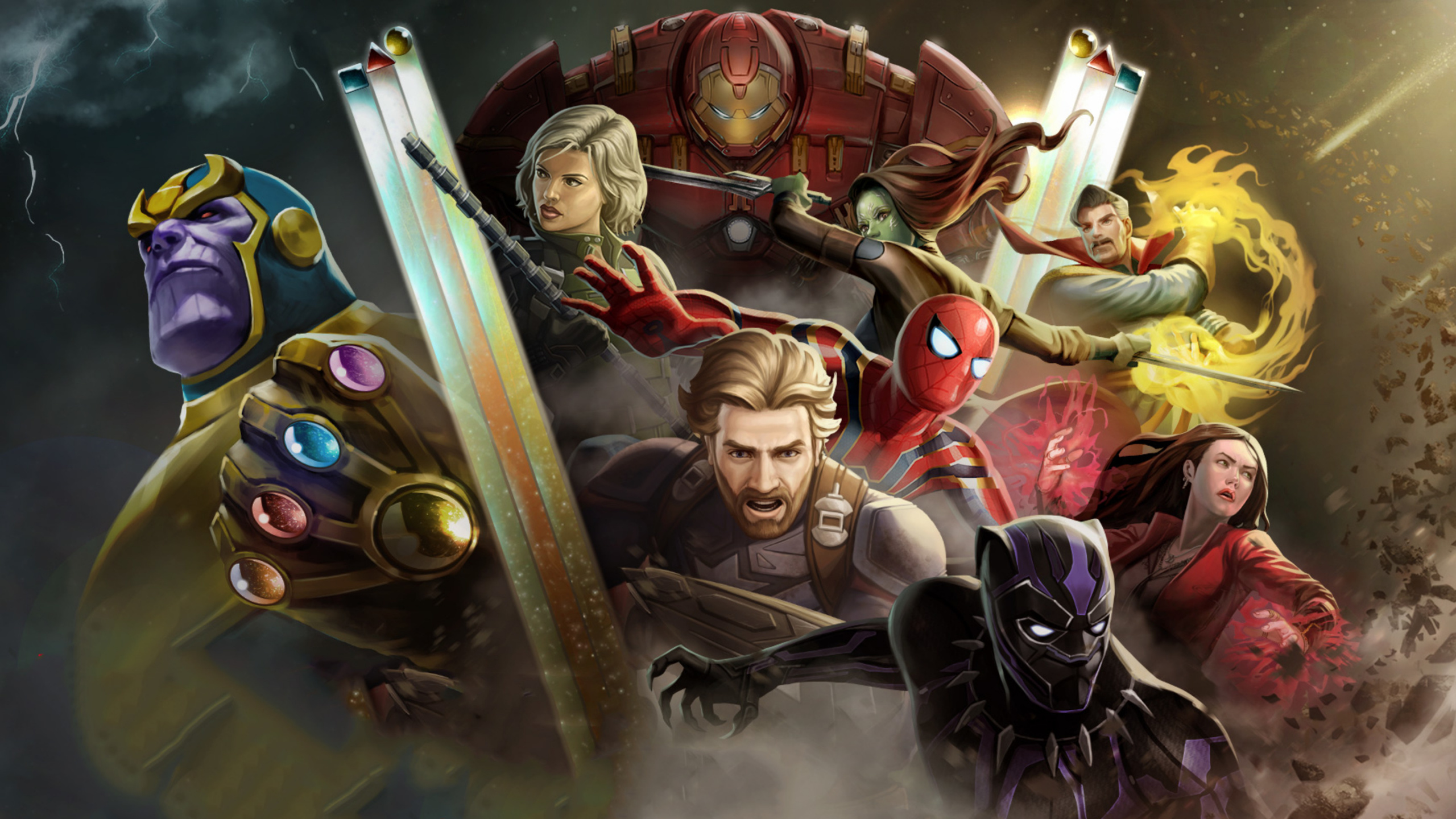 3 Femmes en Costume D'anime Noir et Rouge. Wallpaper in 2560x1440 Resolution