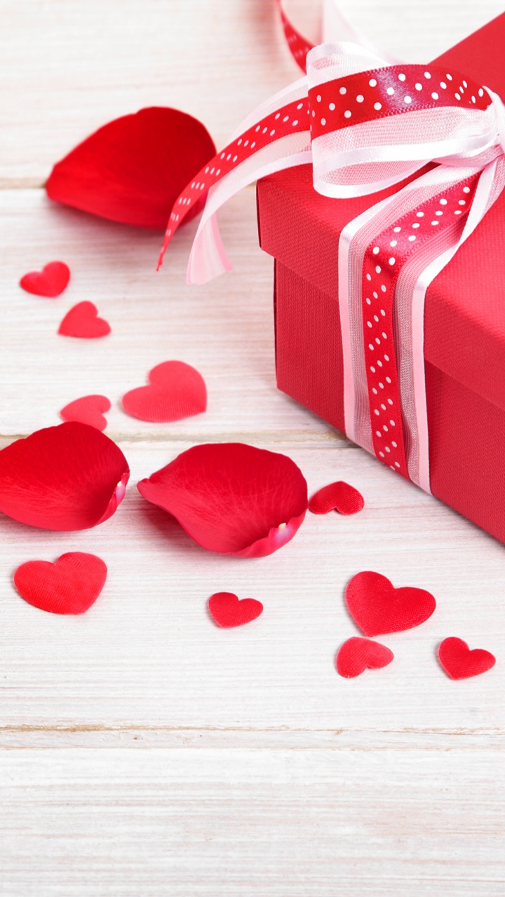 Valentines Tag, Geschenk, Herzen, Thumbnail, Liebe. Wallpaper in 720x1280 Resolution