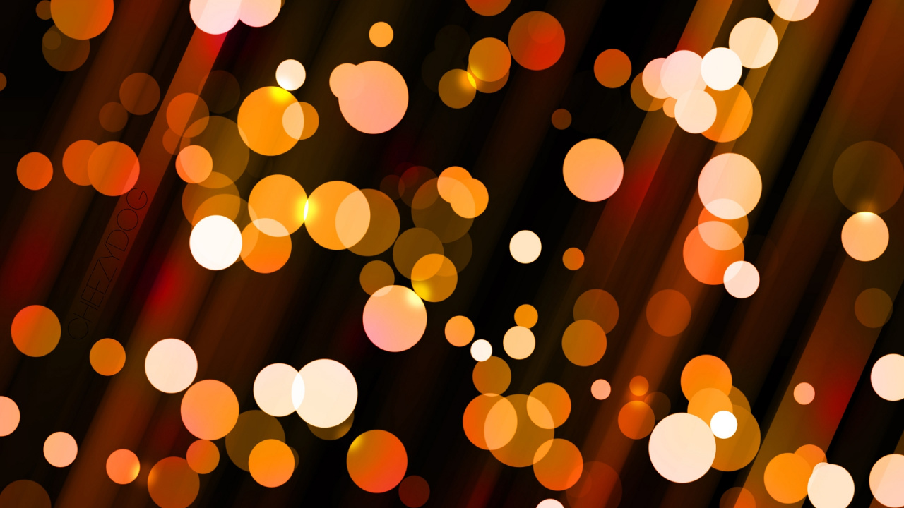 Lumières Bokeh Orange et Jaune. Wallpaper in 1280x720 Resolution