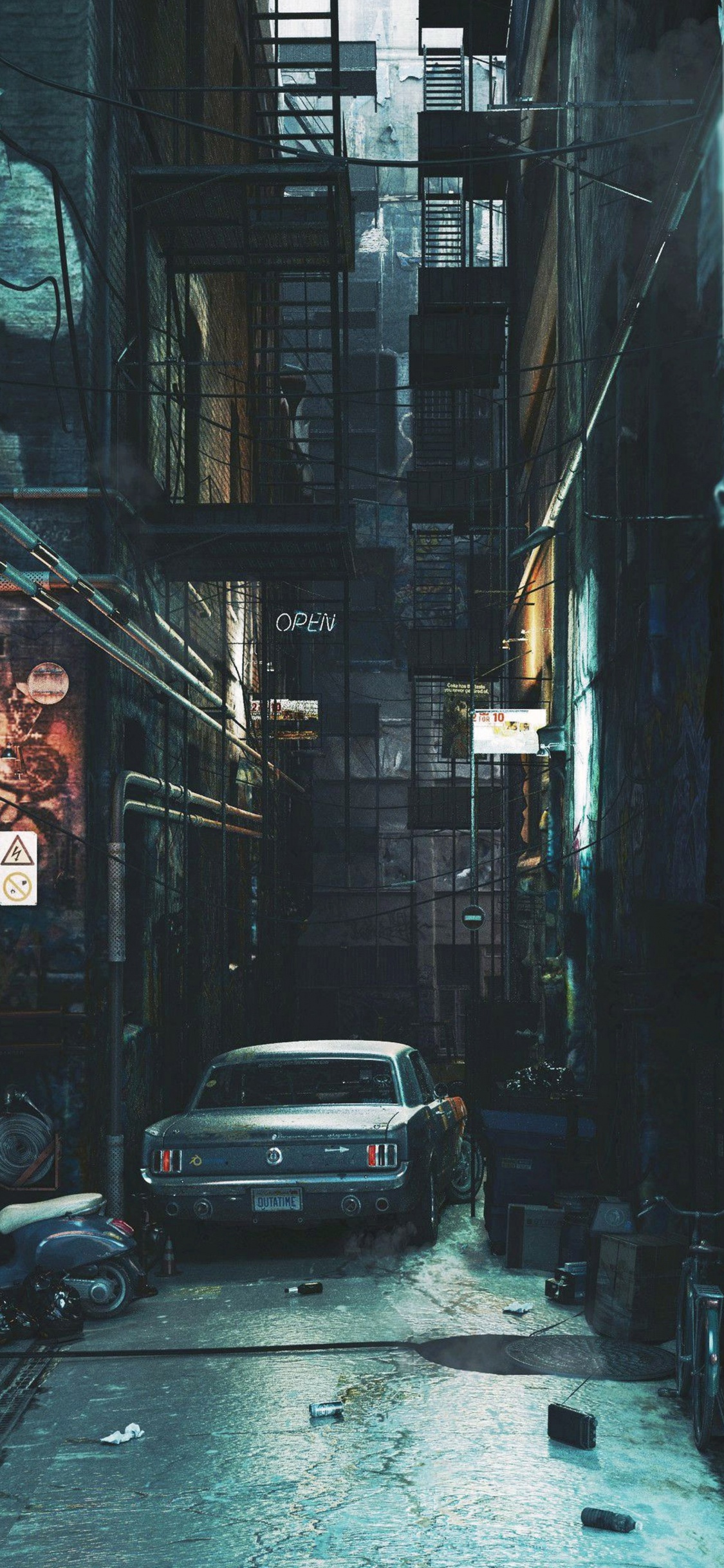 旧金山, 艺术, 美学, 艺术作品, 车灯 壁纸 1125x2436 允许