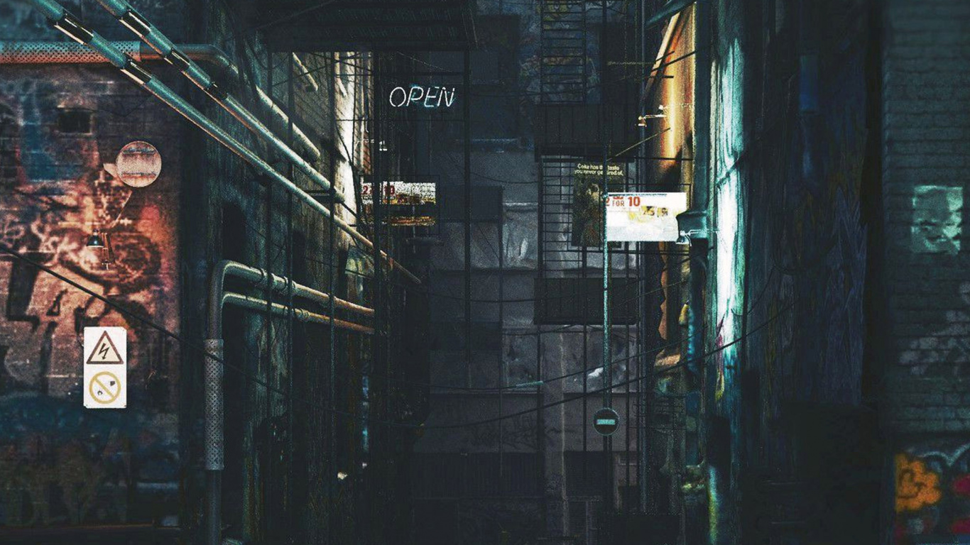 旧金山, 艺术, 美学, 艺术作品, 车灯 壁纸 1366x768 允许