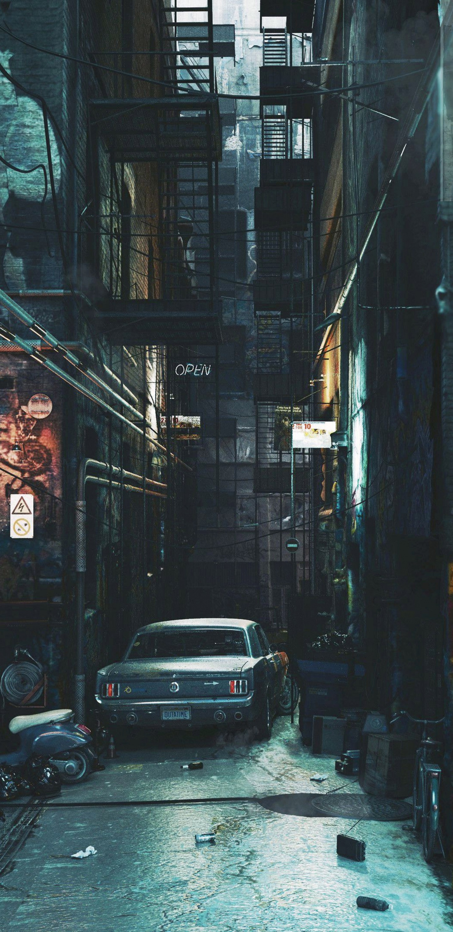 旧金山, 艺术, 美学, 艺术作品, 车灯 壁纸 1440x2960 允许