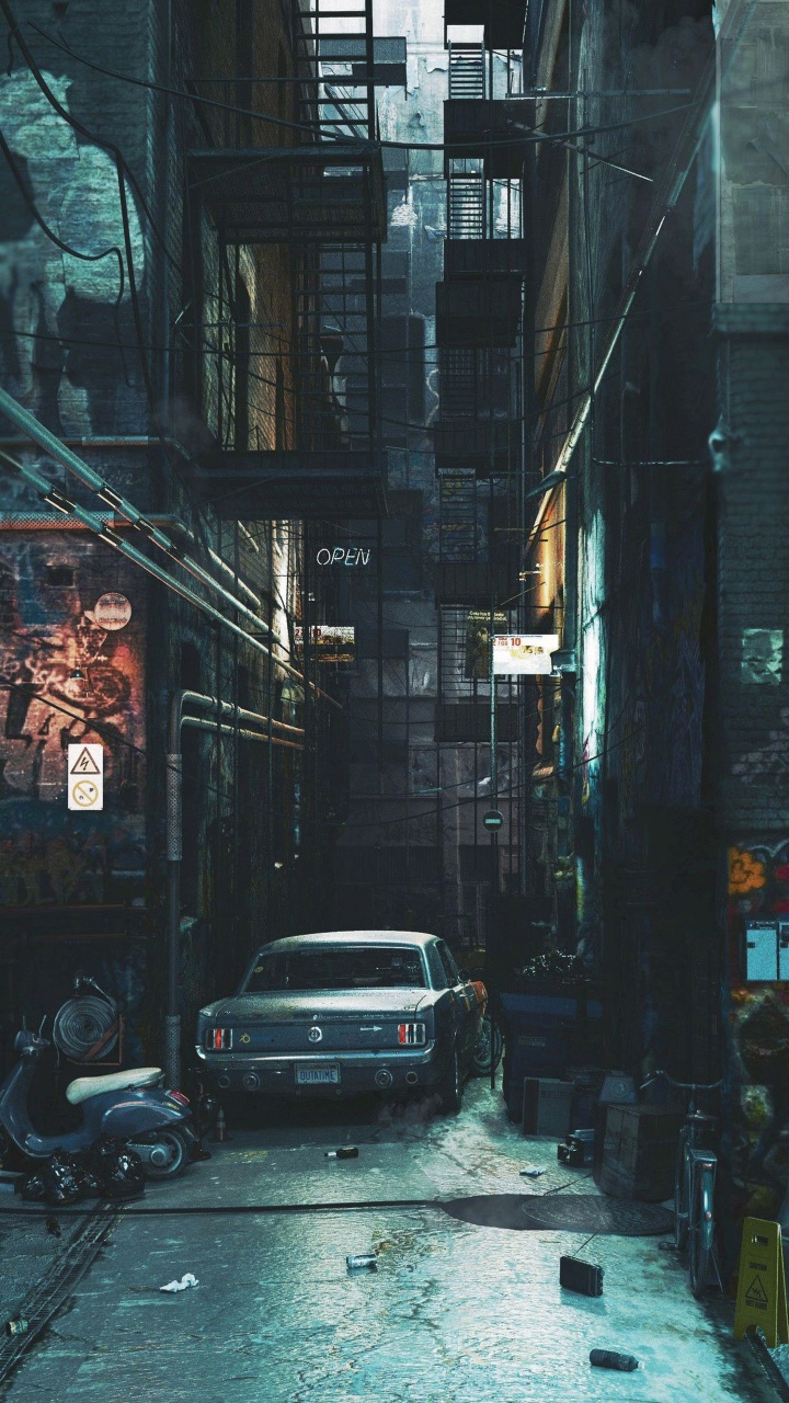 旧金山, 艺术, 美学, 艺术作品, 车灯 壁纸 720x1280 允许