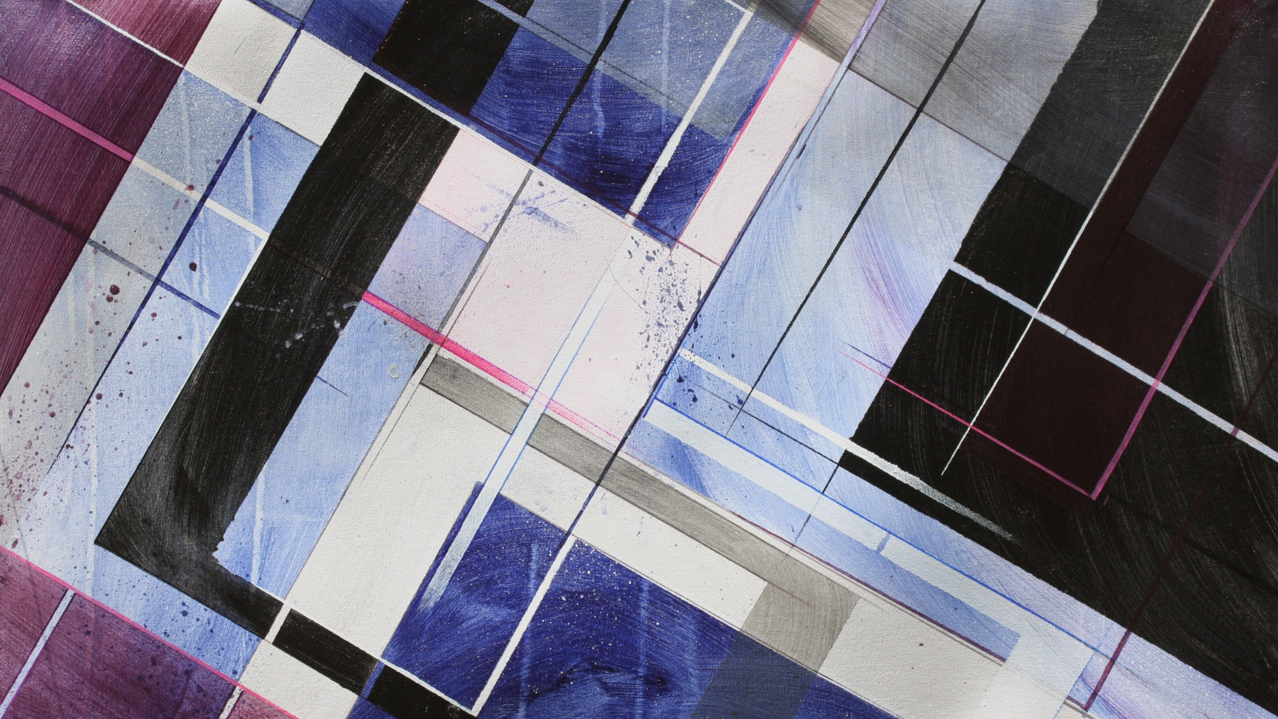 Tela a Cuadros Azul, Blanco y Negro. Wallpaper in 2560x1440 Resolution