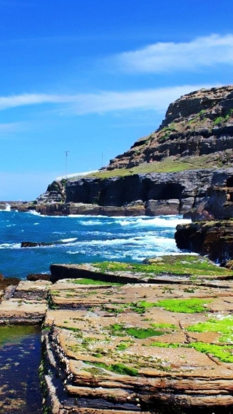 海岸, 大海, 性质, 悬崖, 地形 壁纸 750x1334 允许