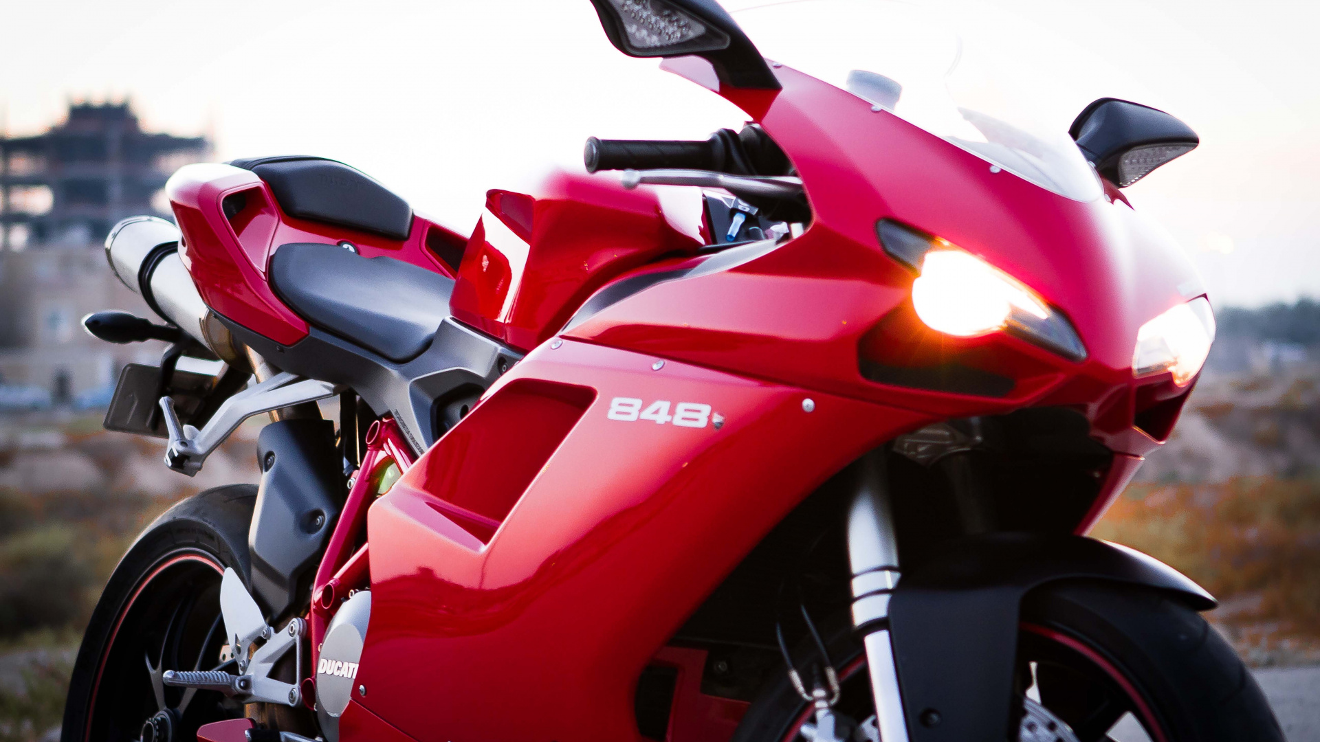 Red and Black Sports Bike. Wallpaper in 1920x1080 Resolution