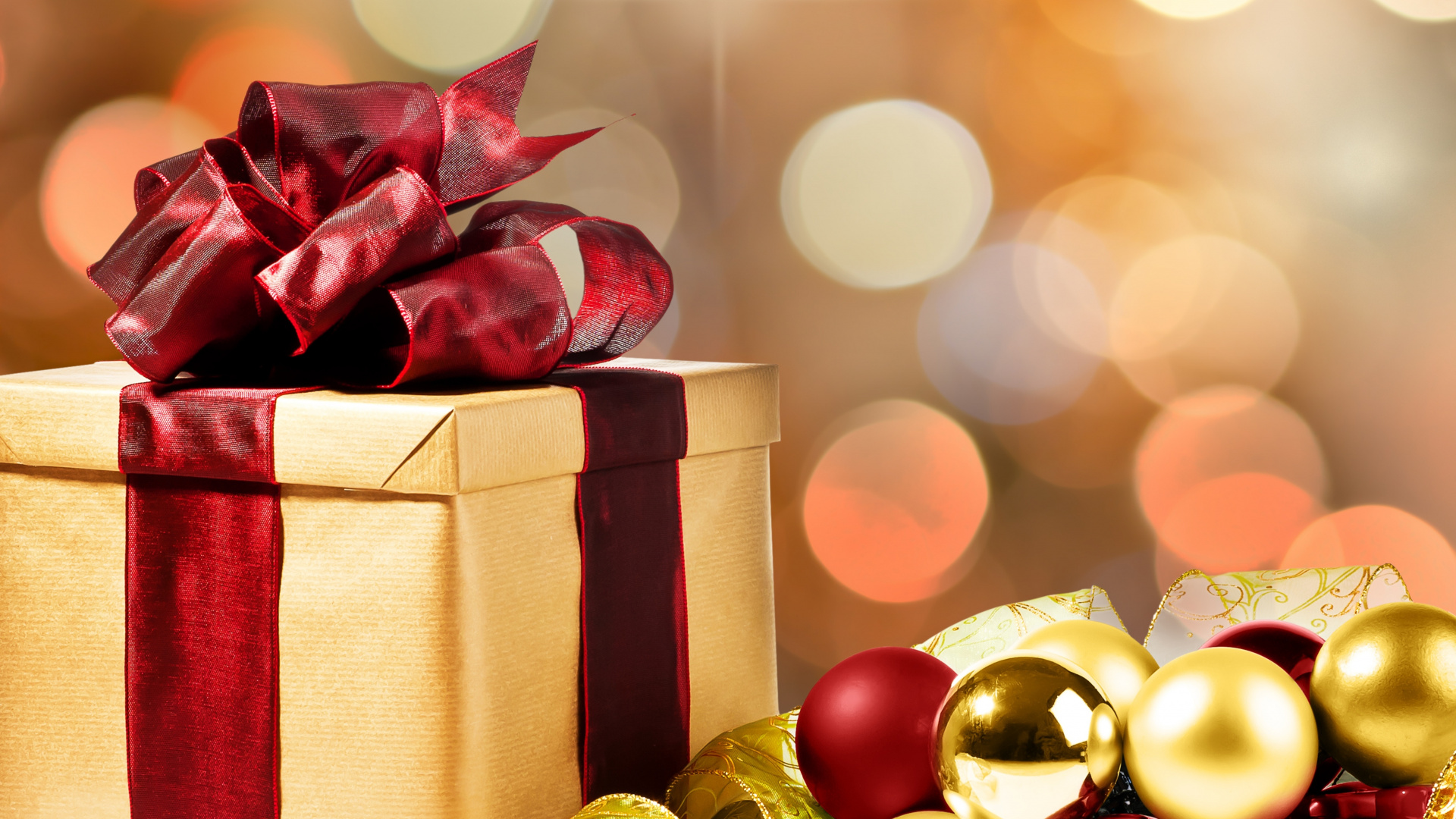 Weihnachten, Weihnachtsdekoration, Christmas Ornament, Gegenwart, Geschenkpapier. Wallpaper in 1920x1080 Resolution