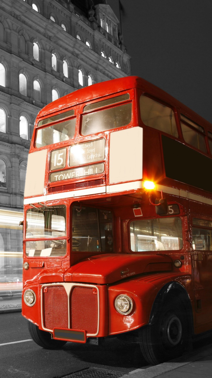 Red Double Decker Bus on Road During Daytime. Wallpaper in 720x1280 Resolution