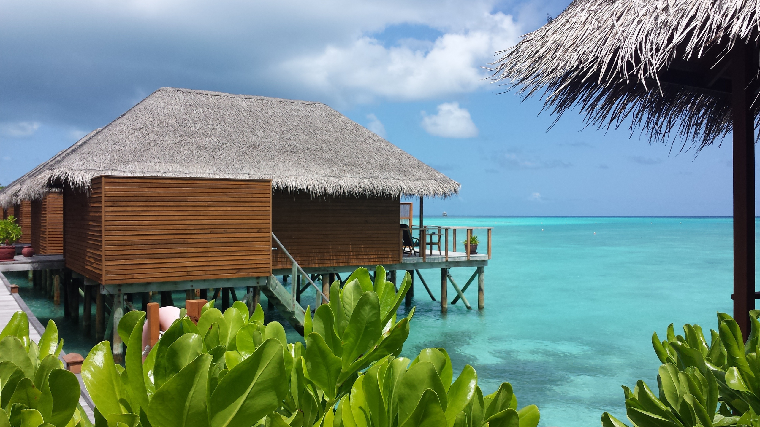 马尔代夫, 小屋, 度假, 度假村, 大海 壁纸 2560x1440 允许