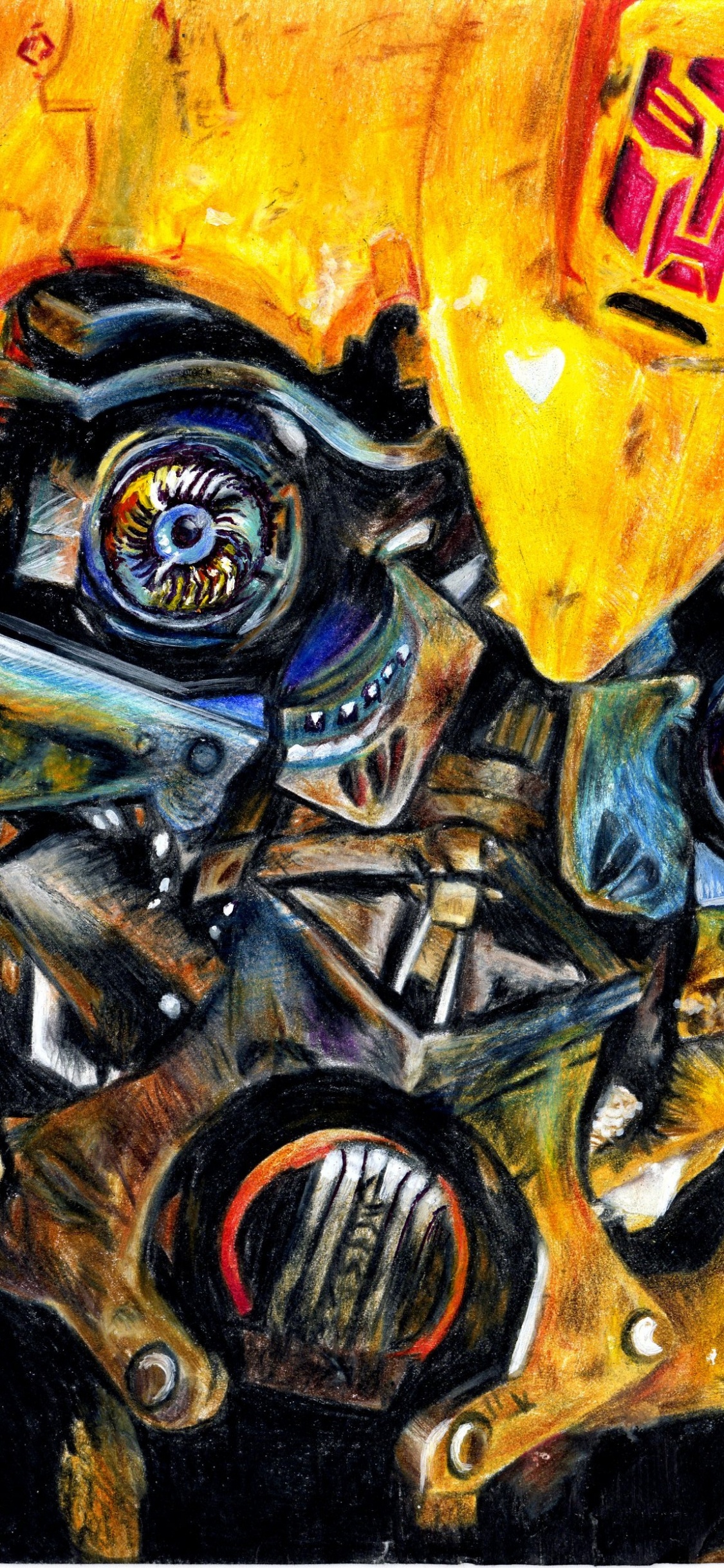 Robot, Bourdon, Art, L'art Numérique, le Travail de L'art. Wallpaper in 1125x2436 Resolution