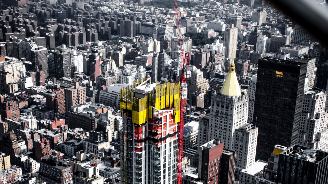 Aerial View of City Buildings During Daytime. Wallpaper in 1366x768 Resolution