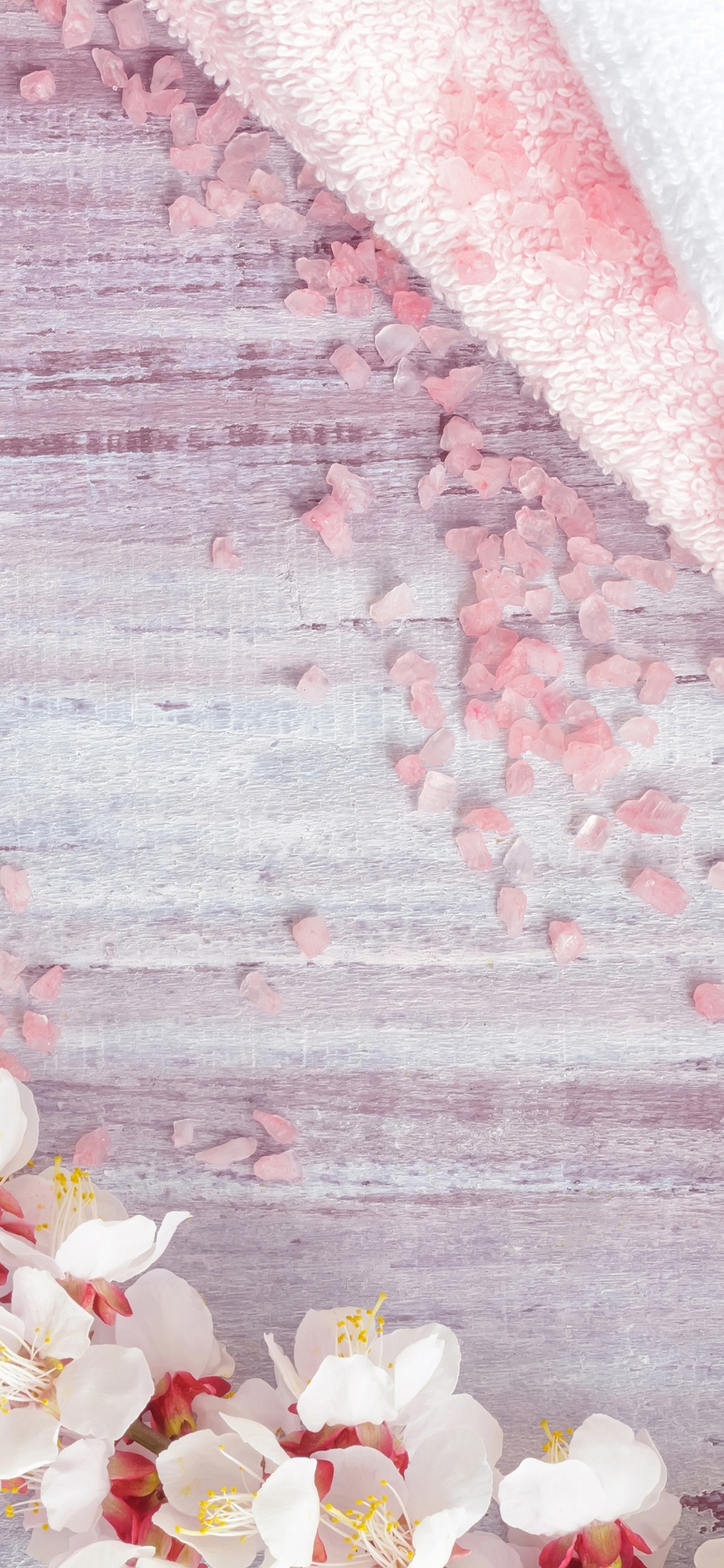 Textil Floral Rosa y Blanco. Wallpaper in 1125x2436 Resolution