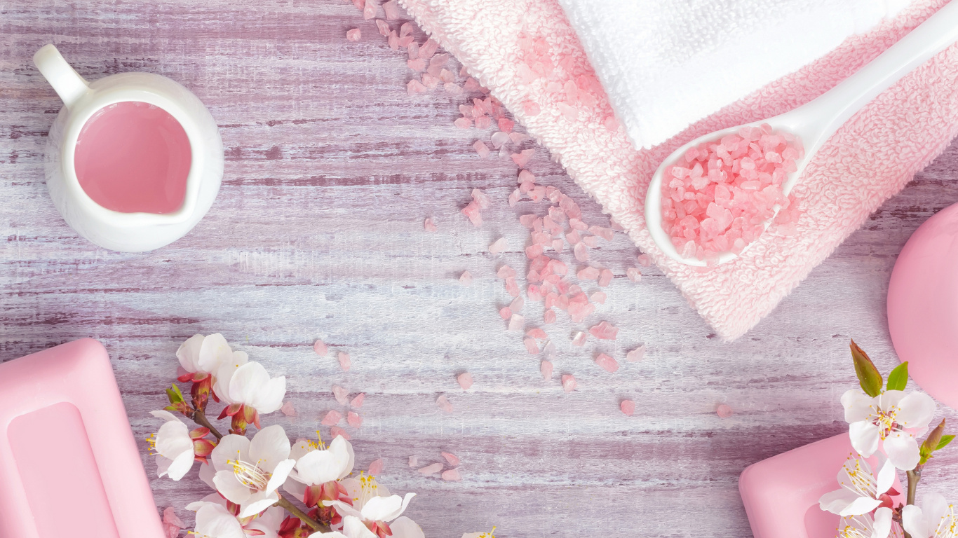 Textile Floral Rose et Blanc. Wallpaper in 1366x768 Resolution