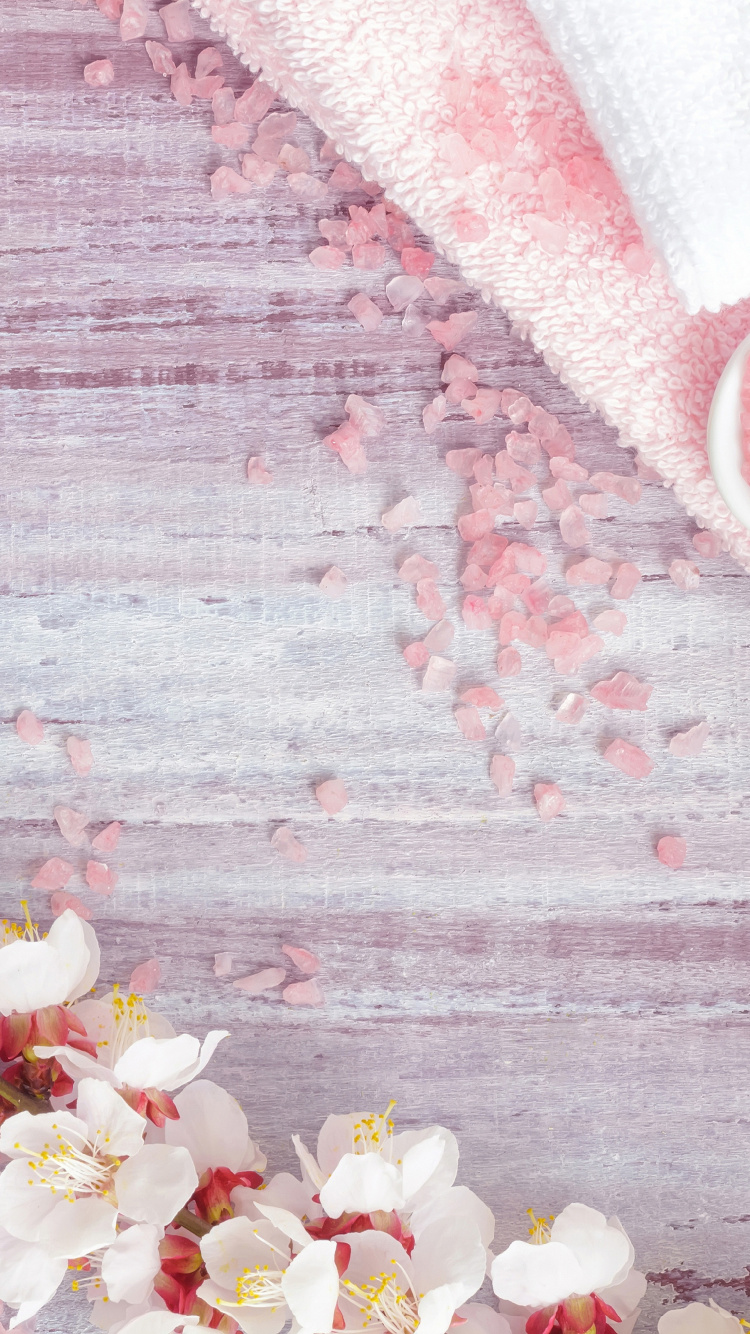 Textile Floral Rose et Blanc. Wallpaper in 750x1334 Resolution