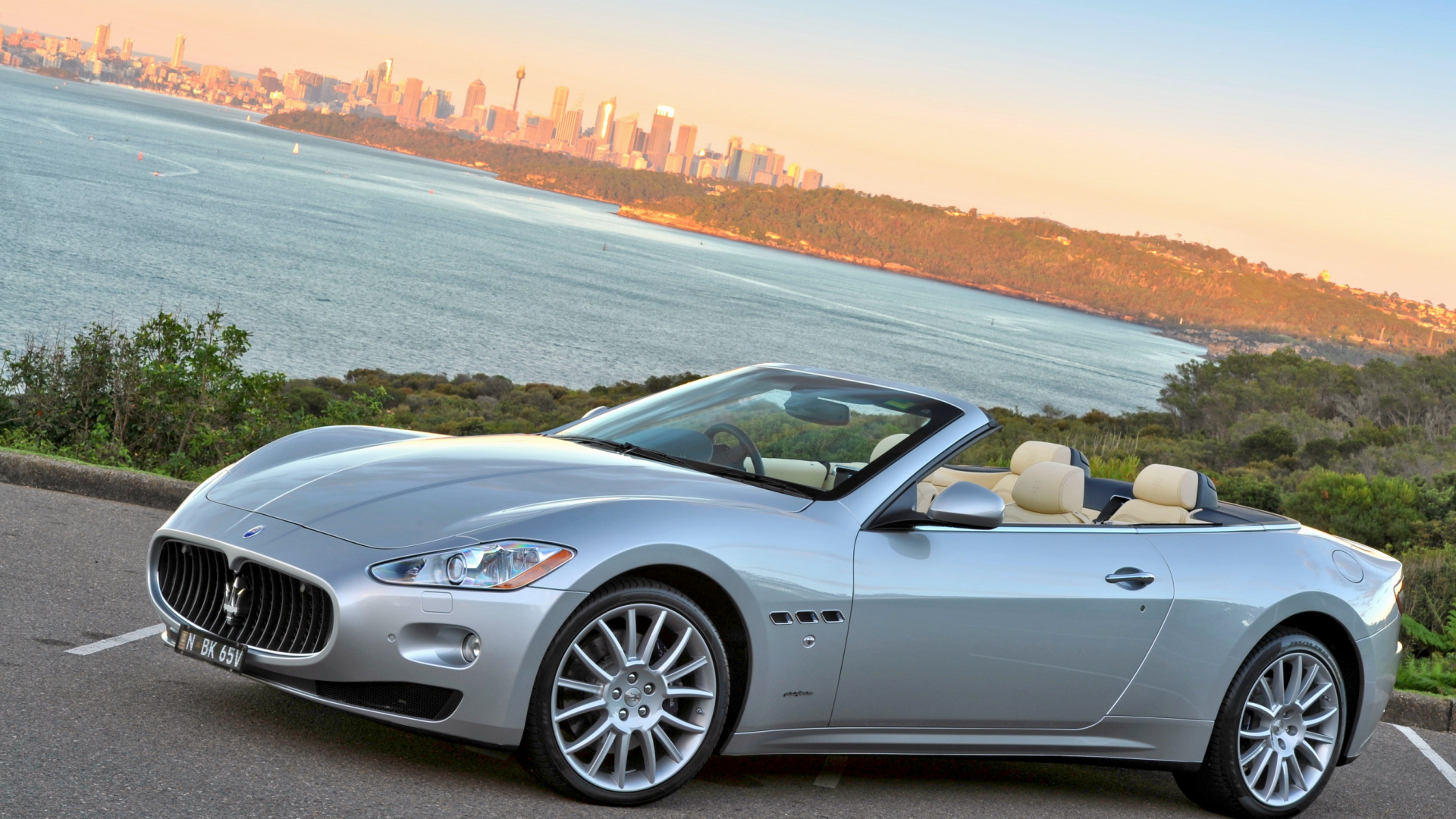Silver Mercedes Benz Convertible Coupe on Gray Asphalt Road During Daytime. Wallpaper in 1920x1080 Resolution