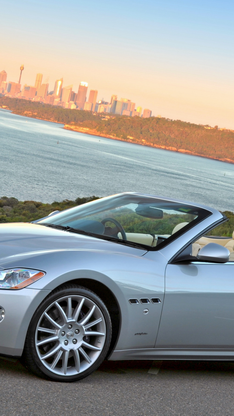 Silver Mercedes Benz Convertible Coupe on Gray Asphalt Road During Daytime. Wallpaper in 750x1334 Resolution