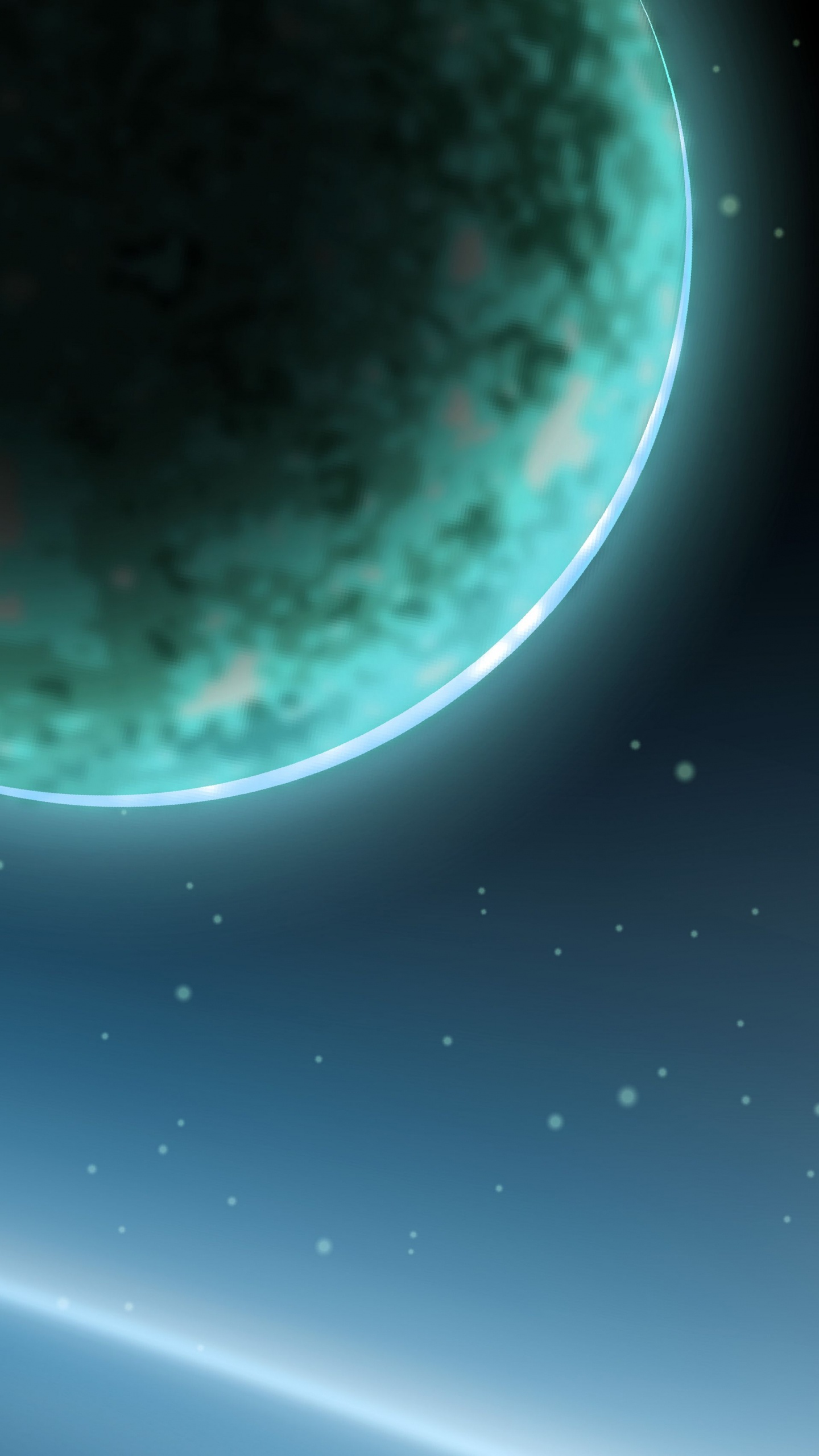 Blau-weißer Planet am Himmel. Wallpaper in 1440x2560 Resolution