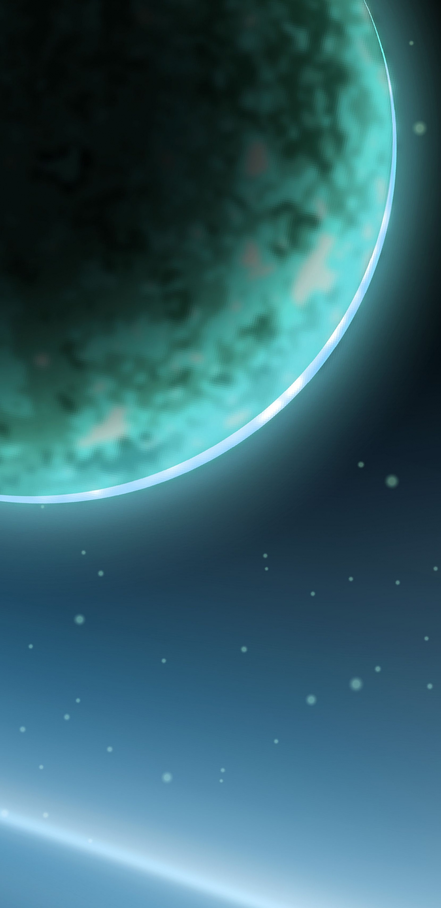 Planète Bleue et Blanche Dans le Ciel. Wallpaper in 1440x2960 Resolution