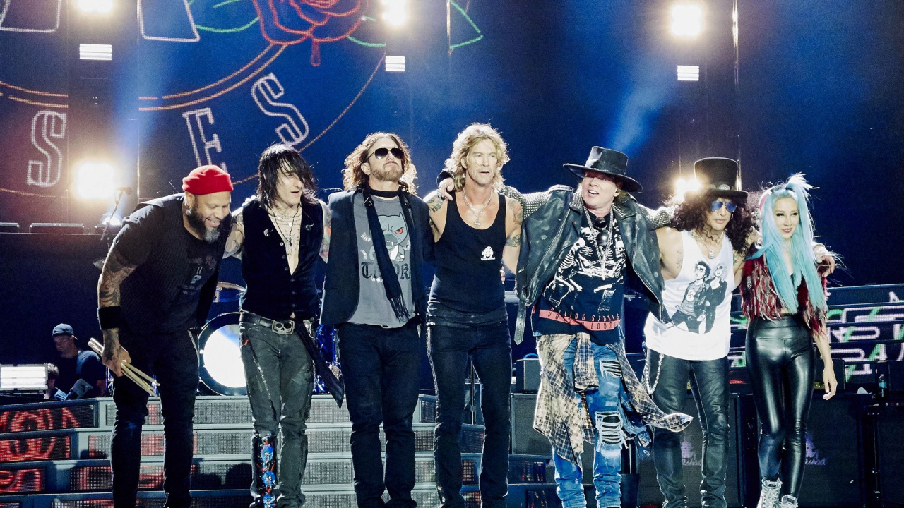 Guns N Roses, Nicht in Diesem Leben-Tour, Konzert, Leistung, Unterhaltung. Wallpaper in 1280x720 Resolution