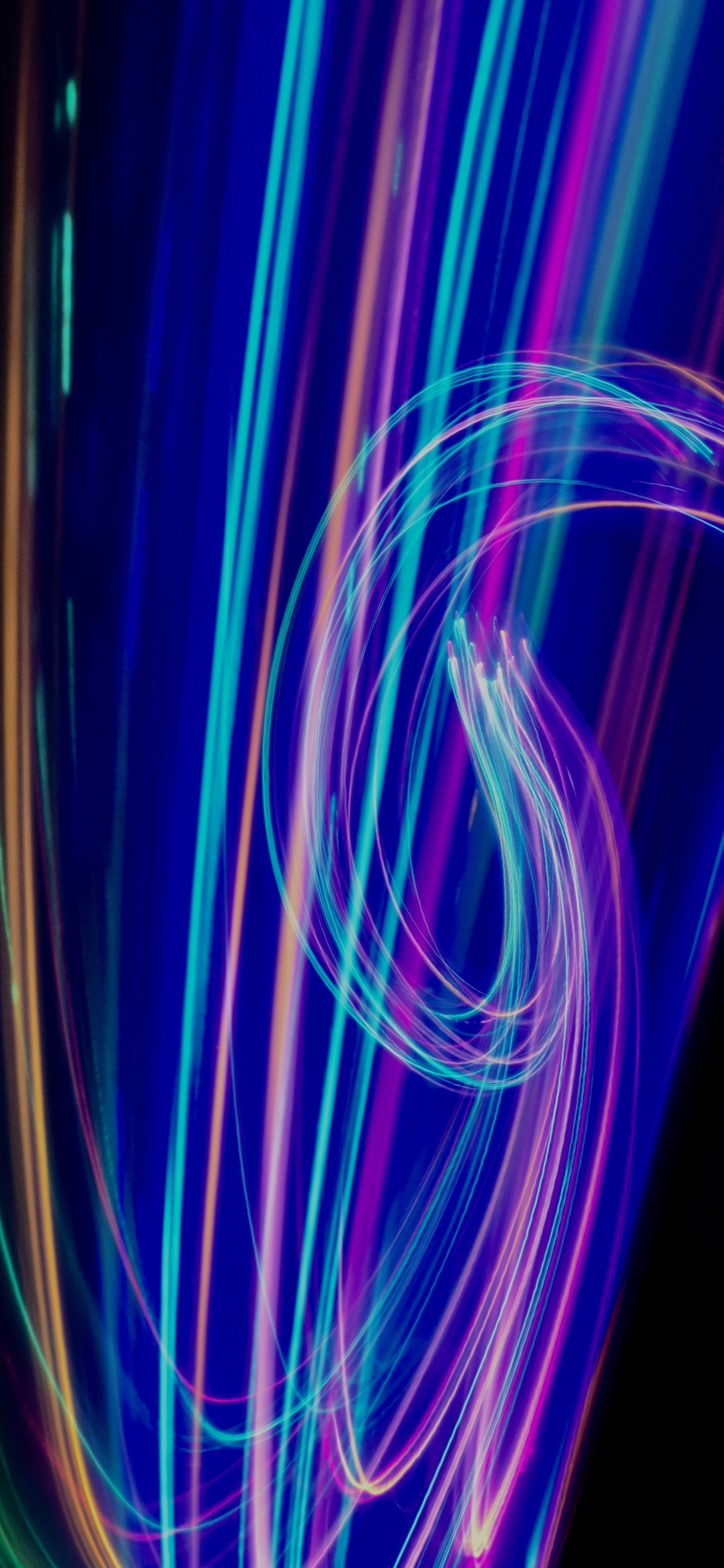 Illustration de Lumière Violette et Bleue. Wallpaper in 1125x2436 Resolution