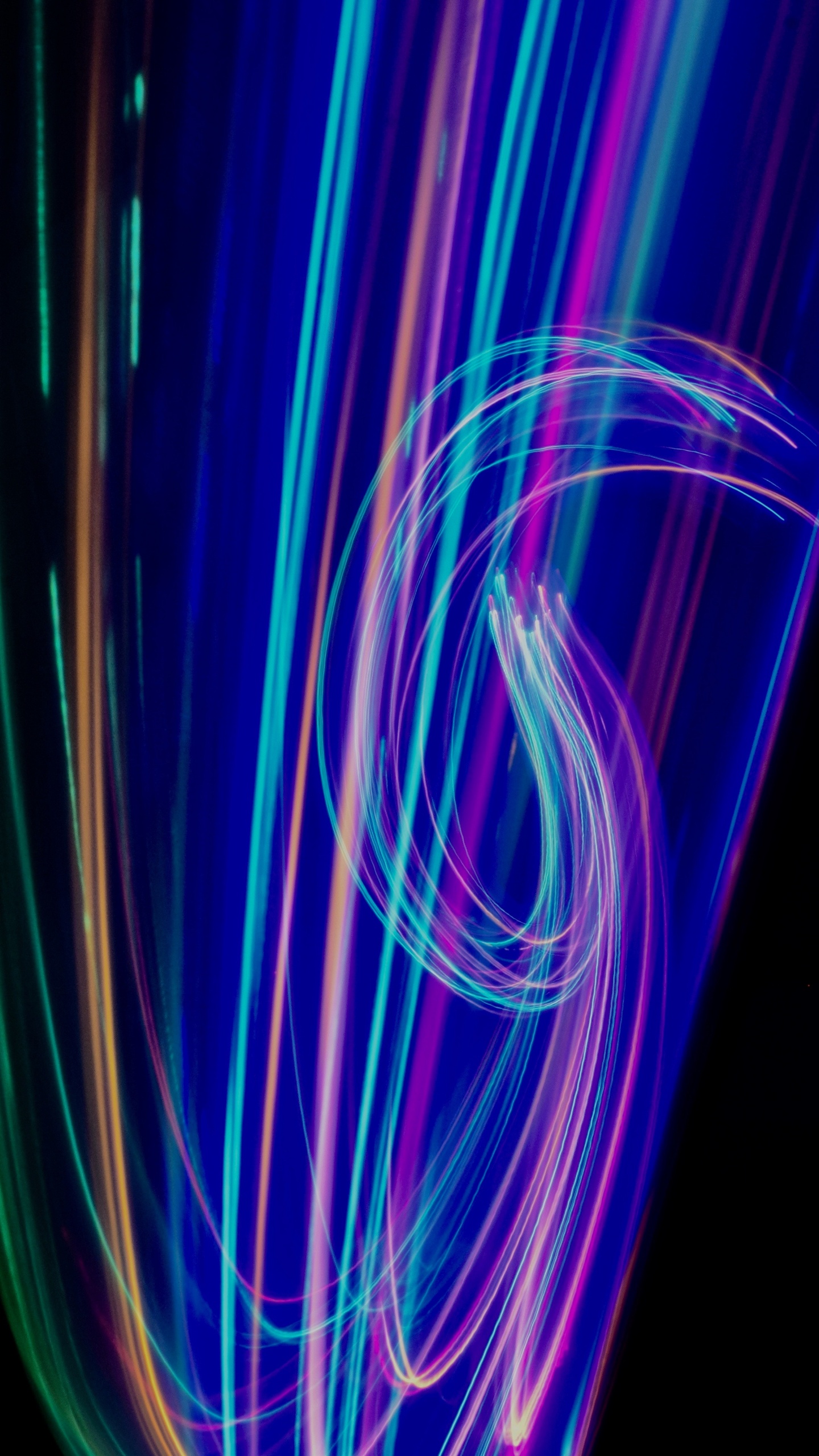 Illustration de Lumière Violette et Bleue. Wallpaper in 1440x2560 Resolution