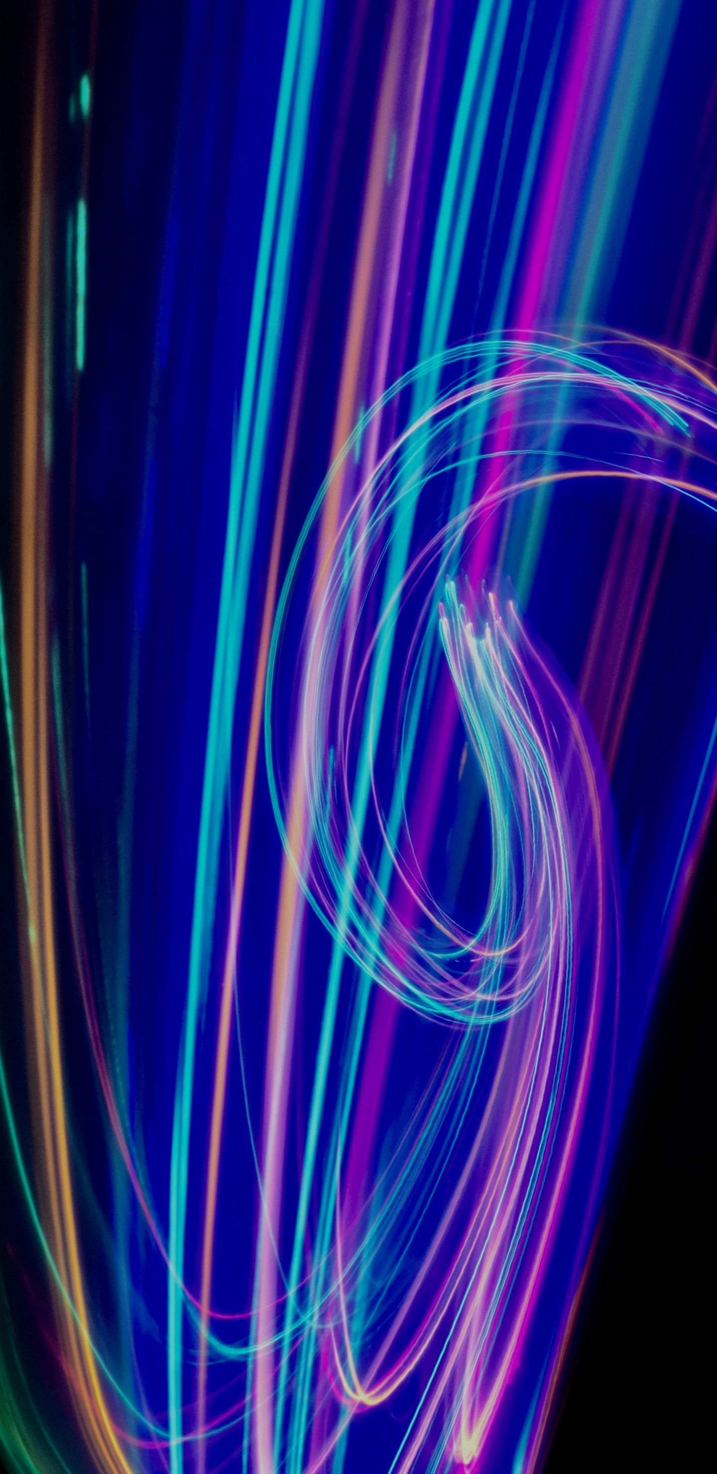 Ilustración de Luz Púrpura y Azul. Wallpaper in 1440x2960 Resolution