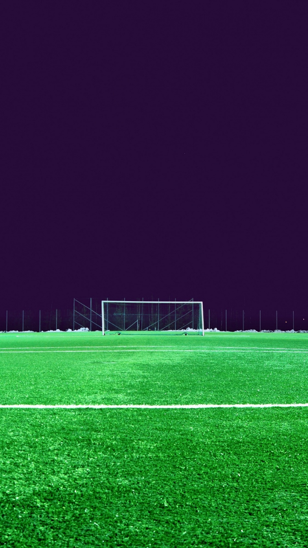 Soccer Goal Net on Green Field During Night Time. Wallpaper in 1080x1920 Resolution