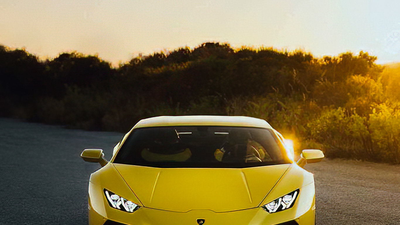 Lamborghini, Car, Lamborghini Aventador, Lamborghini Huracan Evo, Sportwagen. Wallpaper in 1366x768 Resolution