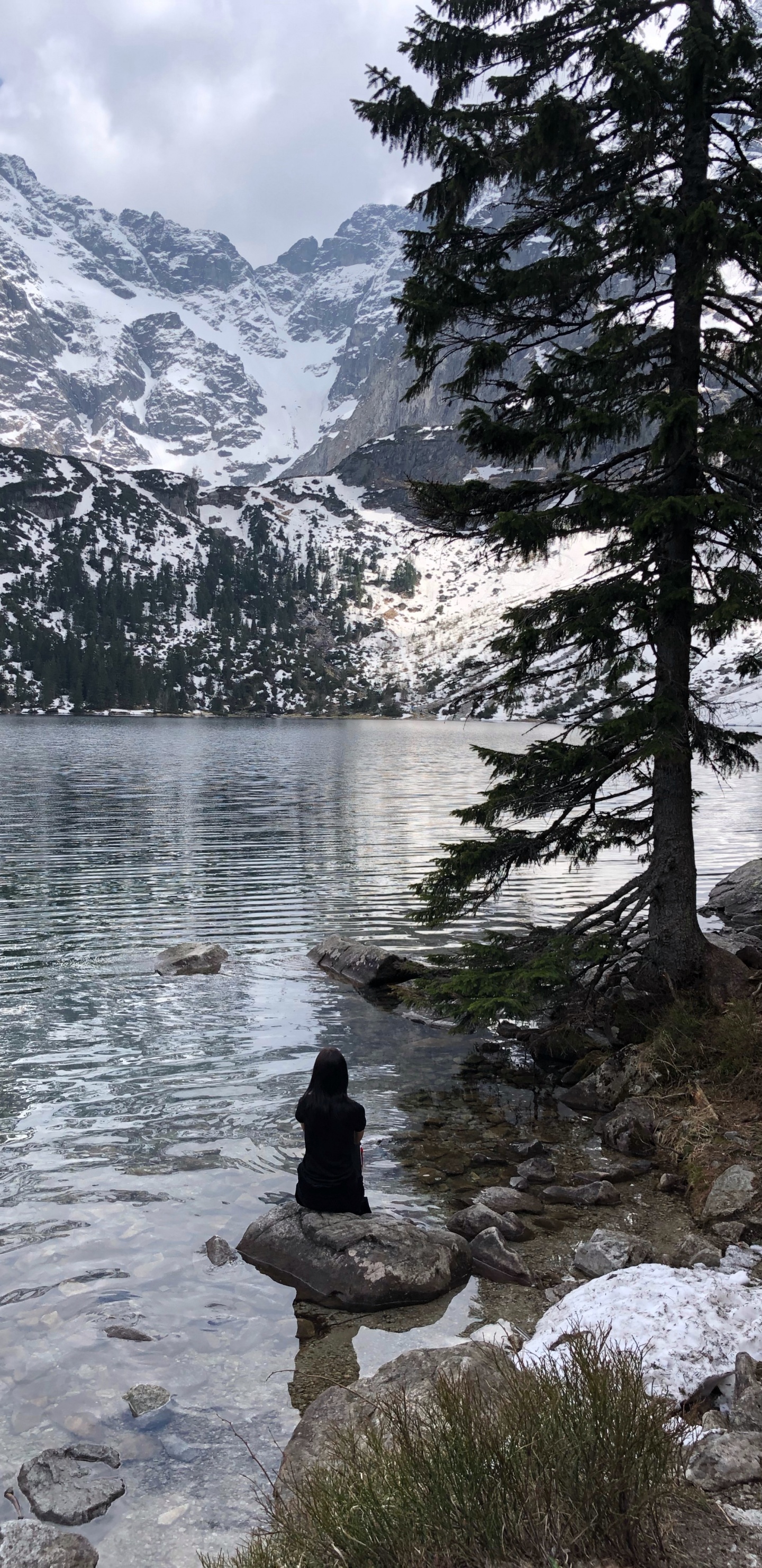 Wildnis, Bergigen Landschaftsformen, Bergkette, Schnee, Tal. Wallpaper in 1440x2960 Resolution