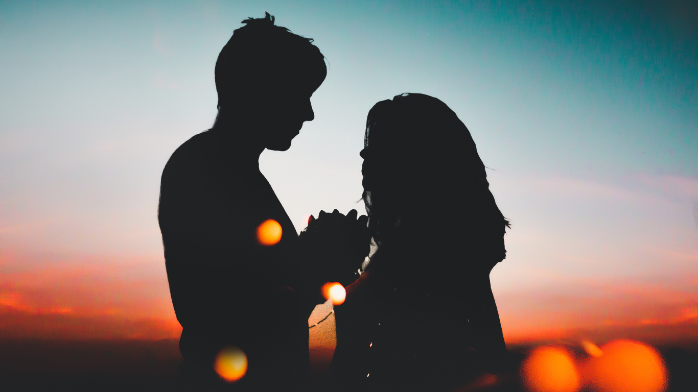 Romantik, Liebe, Nacht, Nachthimmel, Highlight. Wallpaper in 1366x768 Resolution