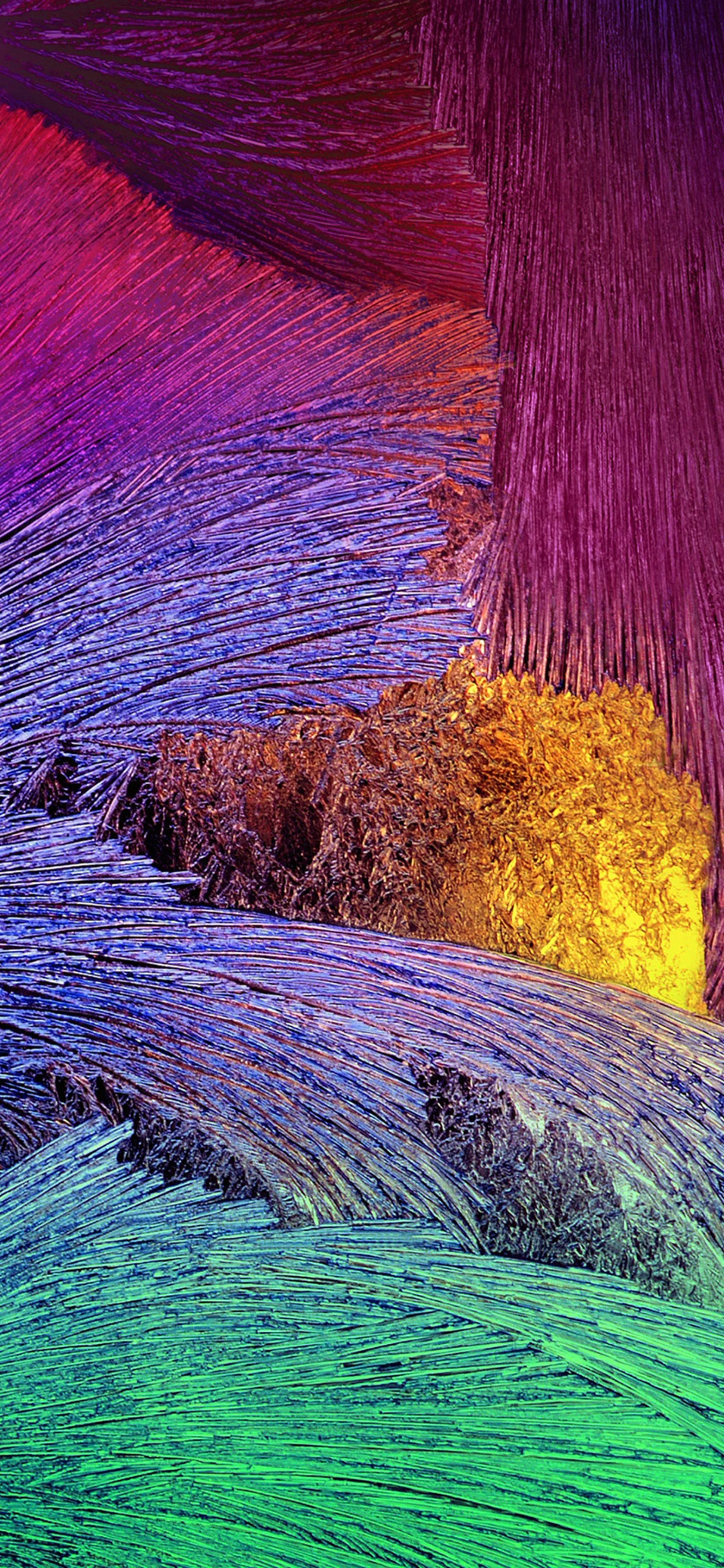 Pintura Abstracta Azul Amarillo y Marrón. Wallpaper in 1125x2436 Resolution