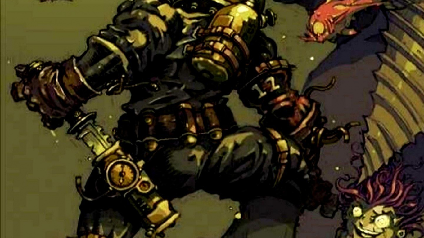 Bioshock Türsteher Kunst, Bioshock, BioShock Infinite, BioShock 2, Großer Papa. Wallpaper in 1366x768 Resolution