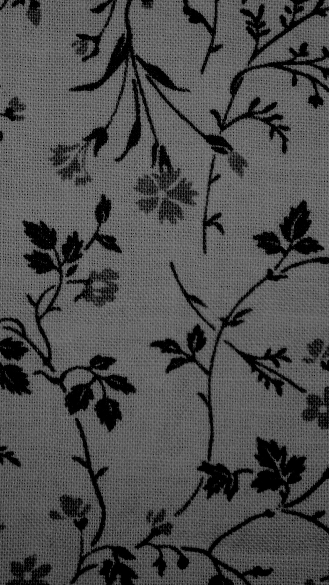 Schwarz-weißes Florales Textil. Wallpaper in 1080x1920 Resolution