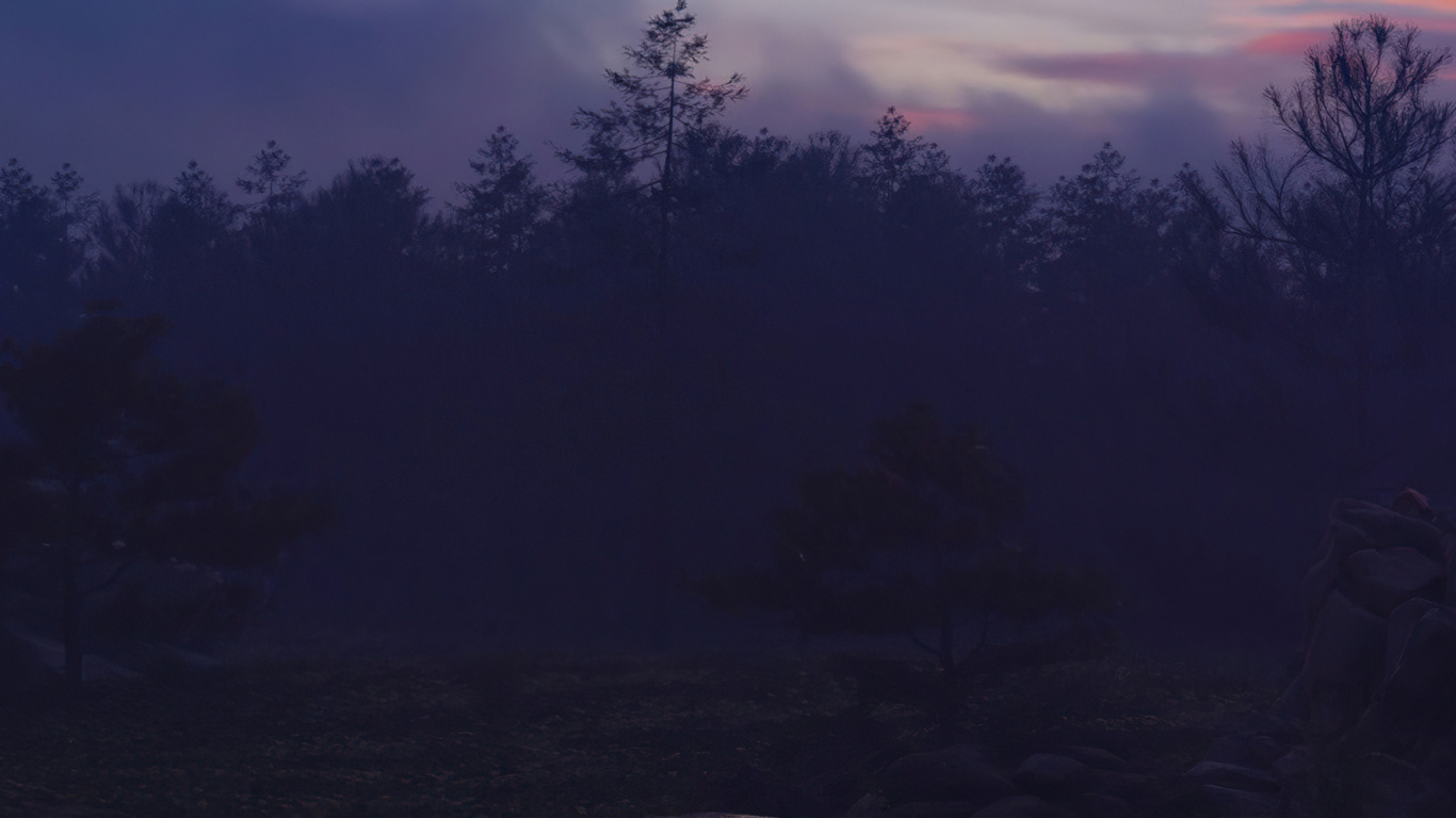 Nature, Mount Scenery, Cloud, Atmosphere, Purple. Wallpaper in 1366x768 Resolution