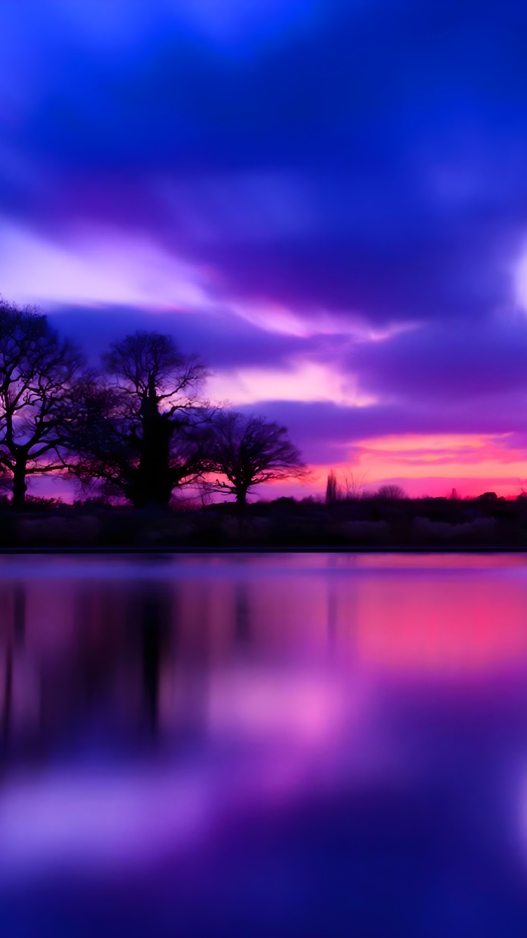 Sonnenuntergang, Blau, Cloud, Wasser, Wasserressourcen. Wallpaper in 750x1334 Resolution