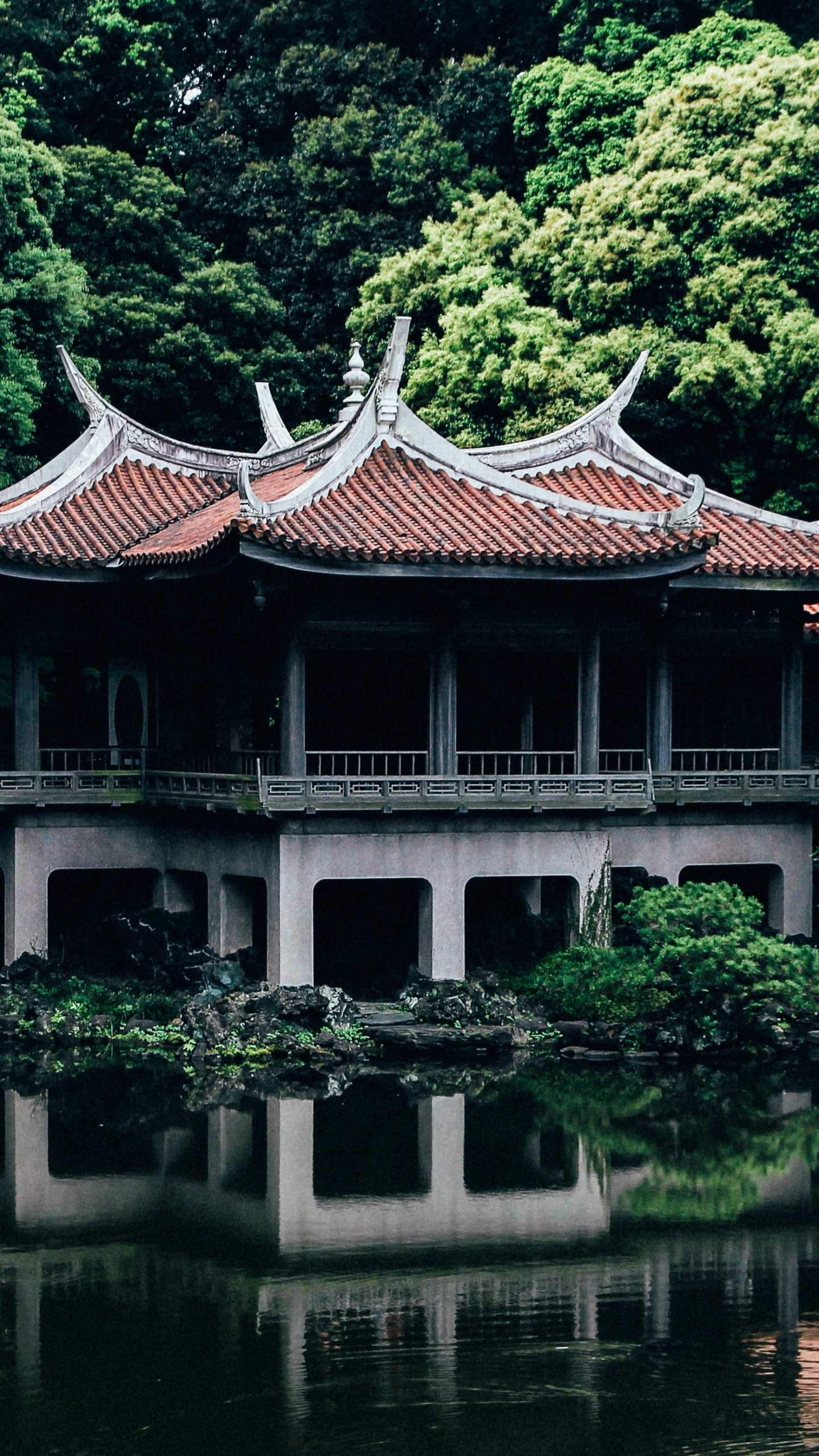 中国建筑, 日本建筑, 建筑, 的房子, 性质 壁纸 1440x2560 允许