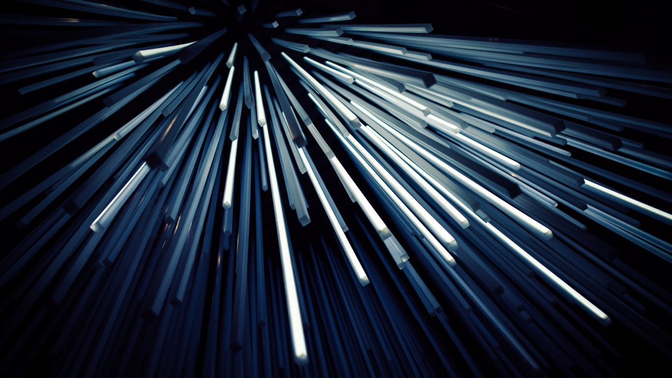 Blaue Und Weiße Lichtstreifen. Wallpaper in 1366x768 Resolution