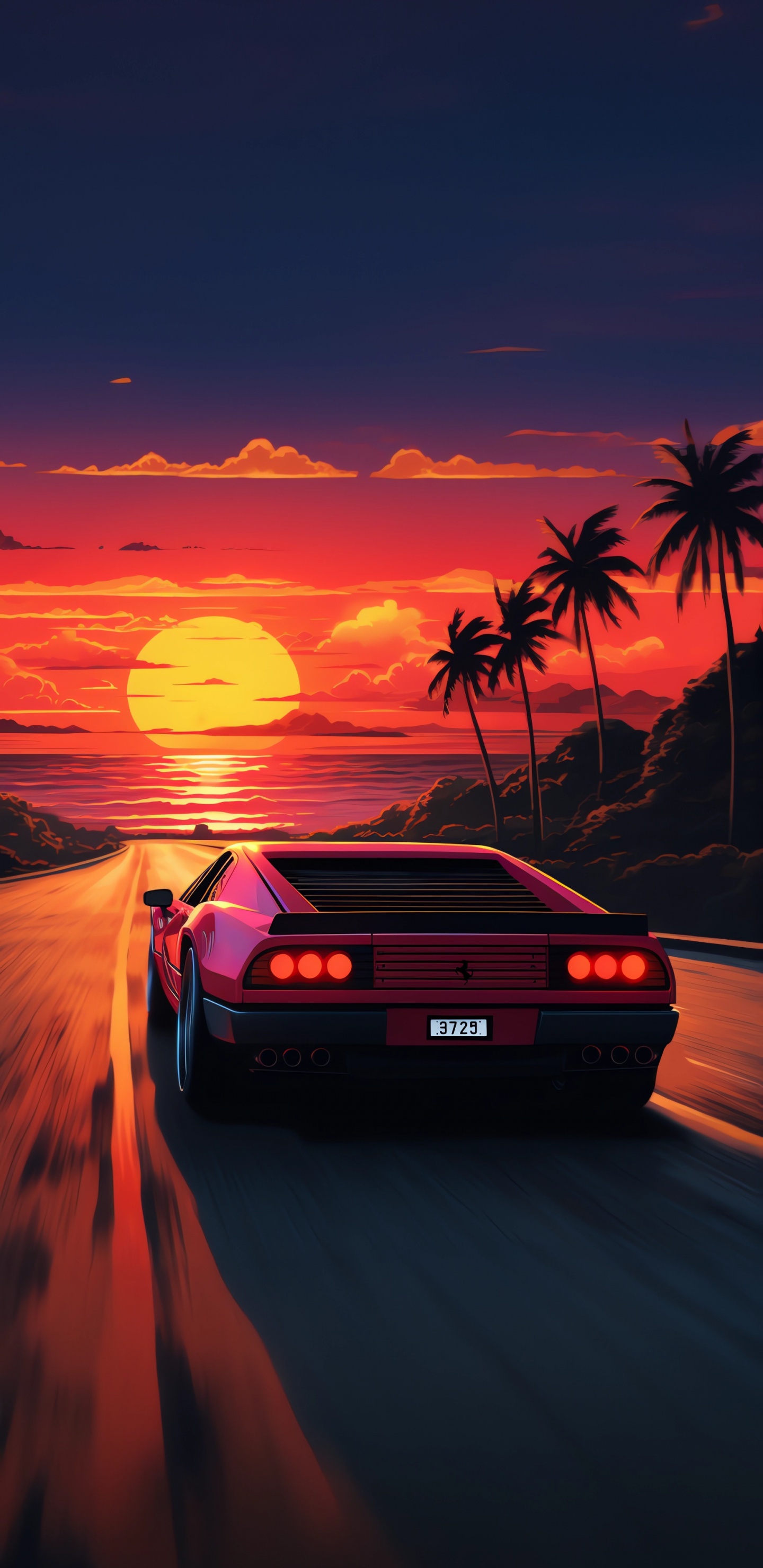 IOS, L'éclairage Automobile, Capuchon, Afterglow, Orange. Wallpaper in 1440x2960 Resolution