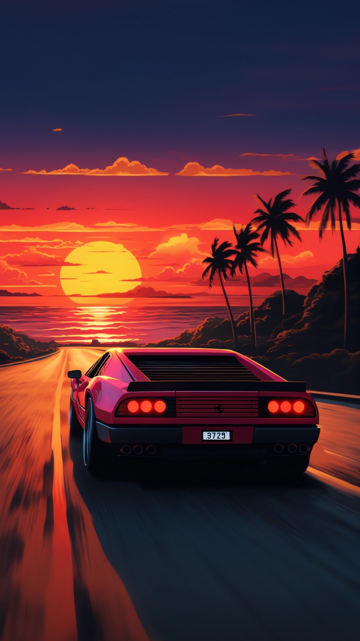 IOS, L'éclairage Automobile, Capuchon, Afterglow, Orange. Wallpaper in 720x1280 Resolution