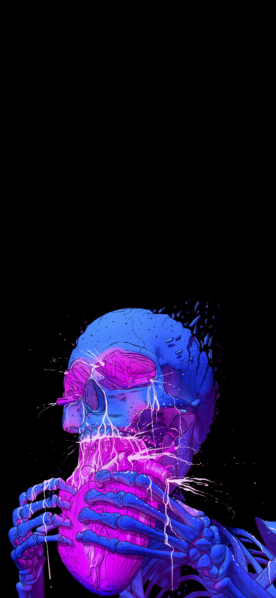 Amolierte Tapeten, Amoled, Super AMOLED, Purpur, Wasser. Wallpaper in 1125x2436 Resolution