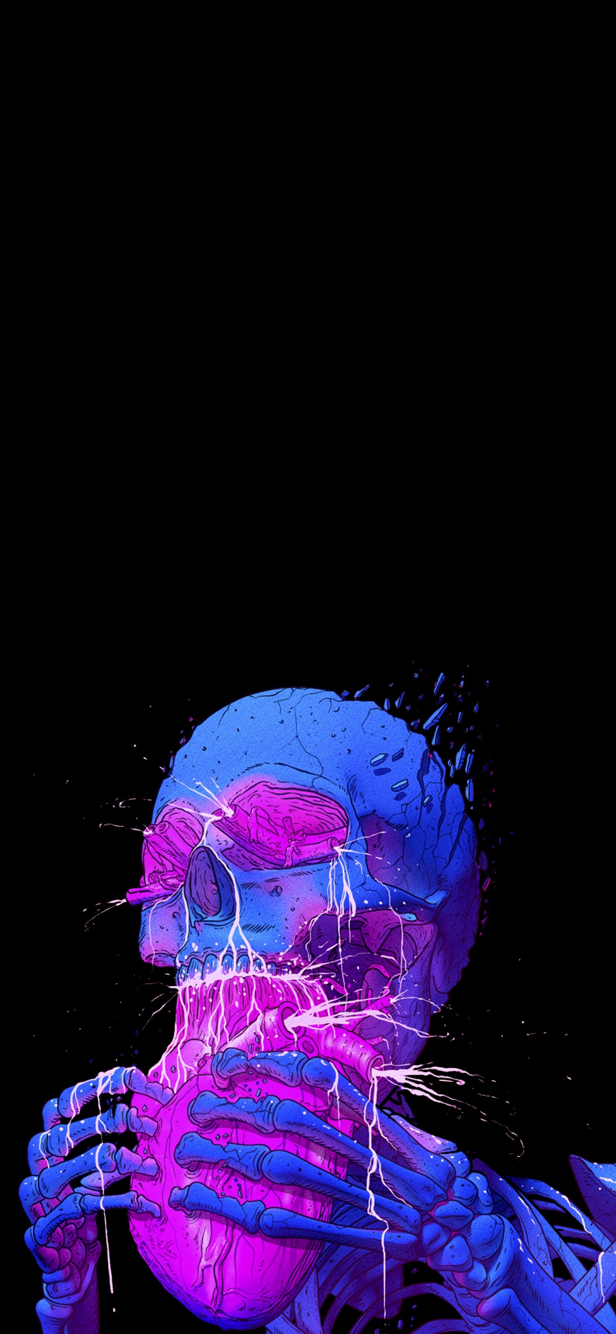 Amolierte Tapeten, Amoled, Super AMOLED, Purpur, Wasser. Wallpaper in 1242x2688 Resolution